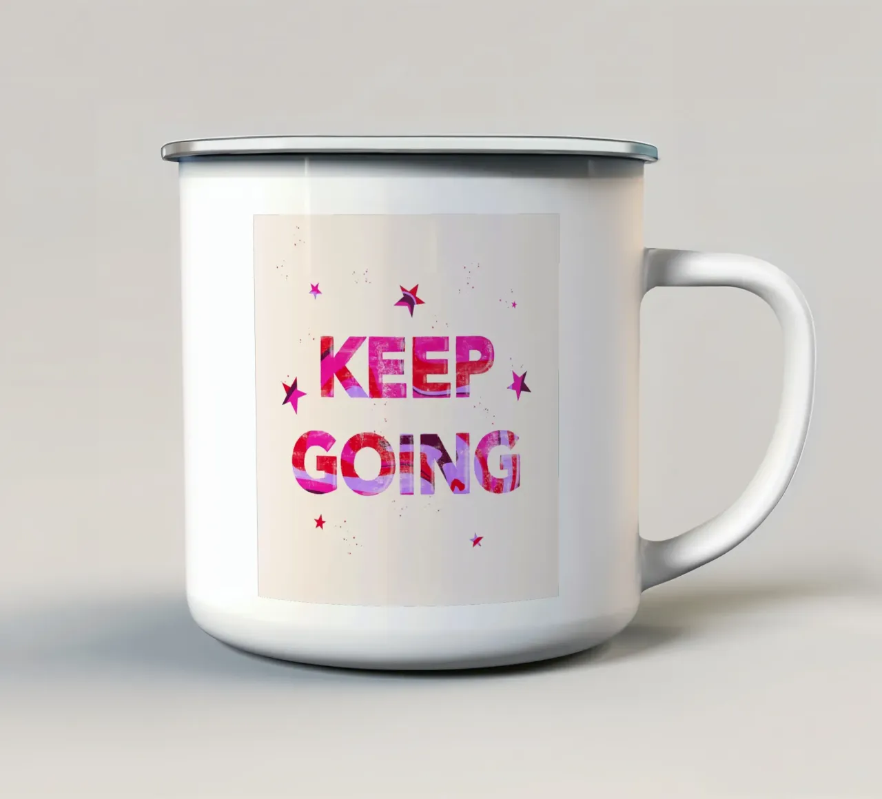 Keep going tazza in smalto da nicigabrieldesigns