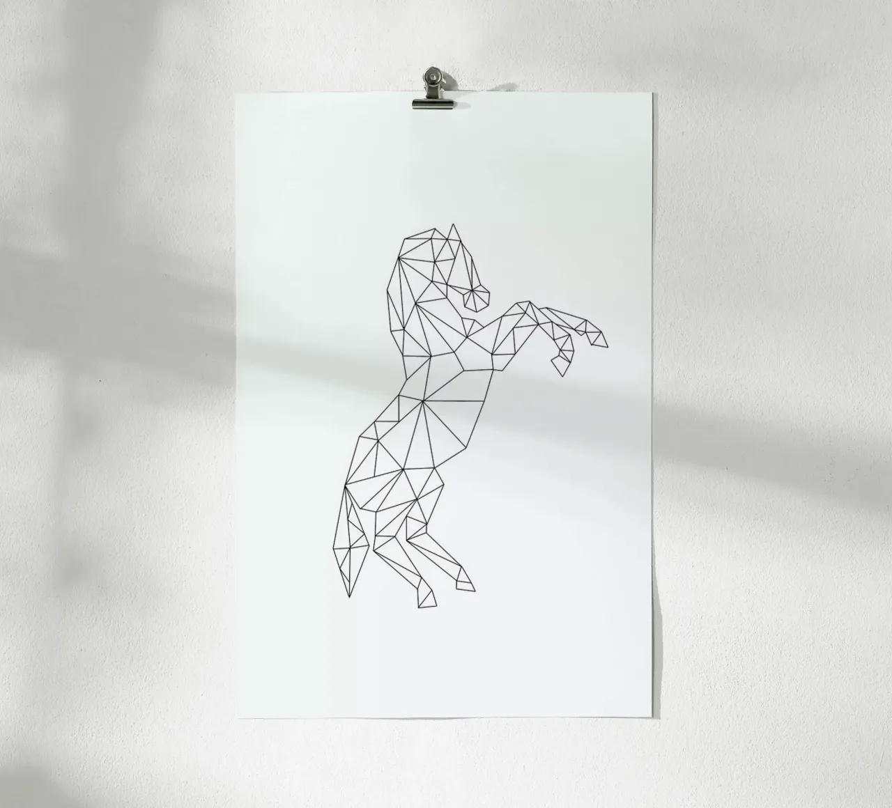 Geometric Horse hahnemühle by RK Design