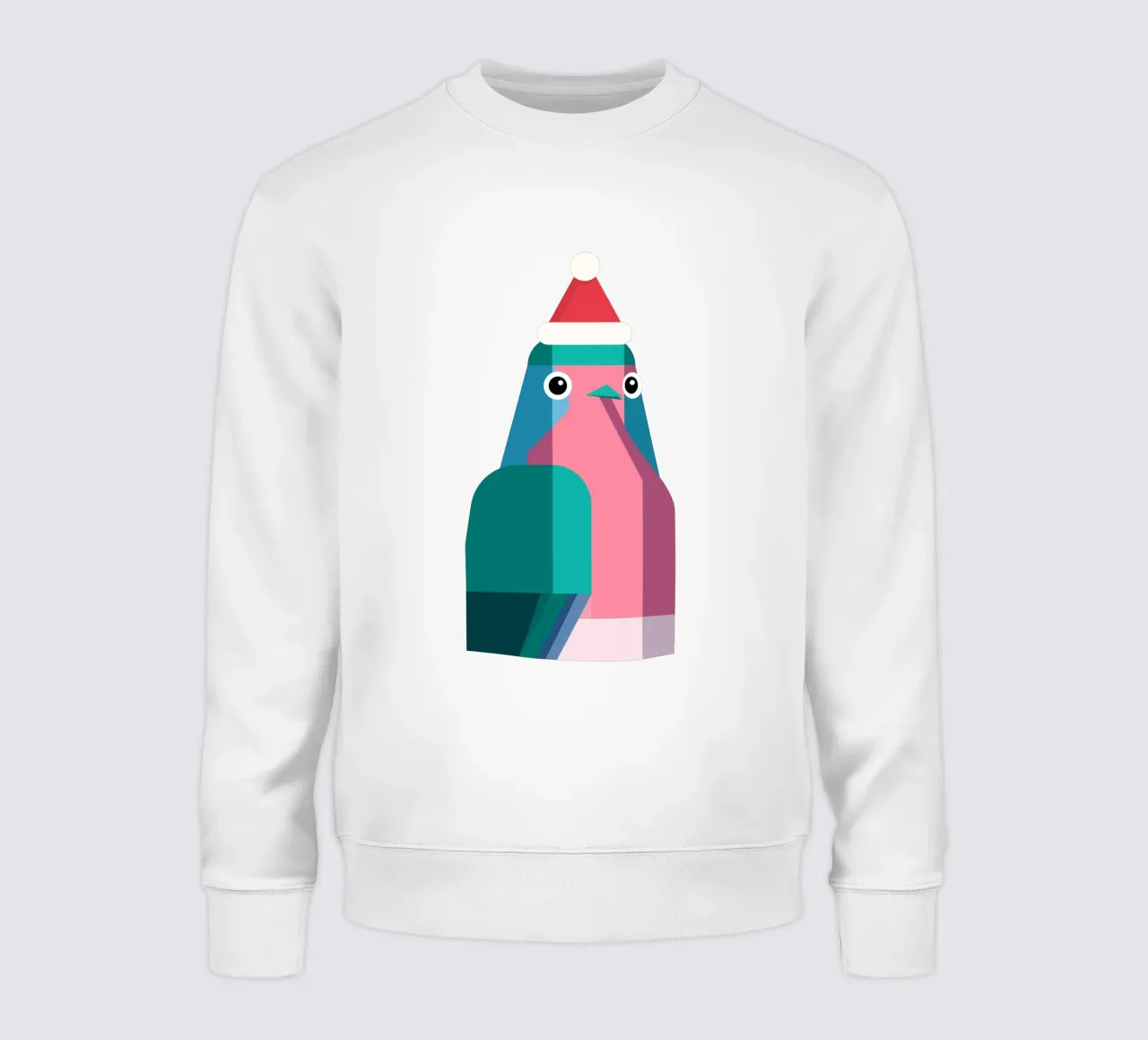 Rotkehlchen in Weihnachtsmüzte Sweatshirt von DARIA IVANOVNA