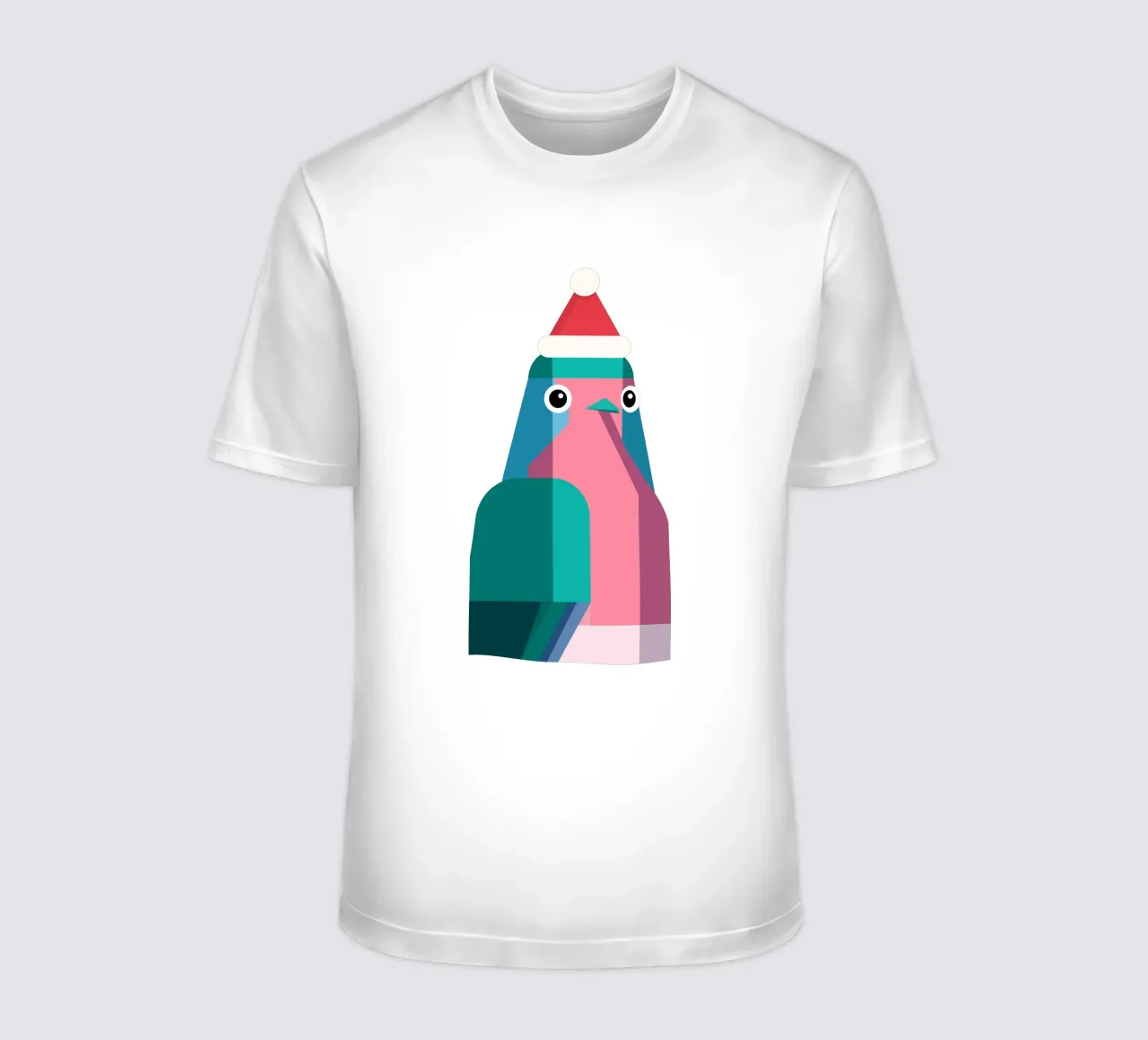 Rotkehlchen in Weihnachtsmüzte t-shirt da DARIA IVANOVNA