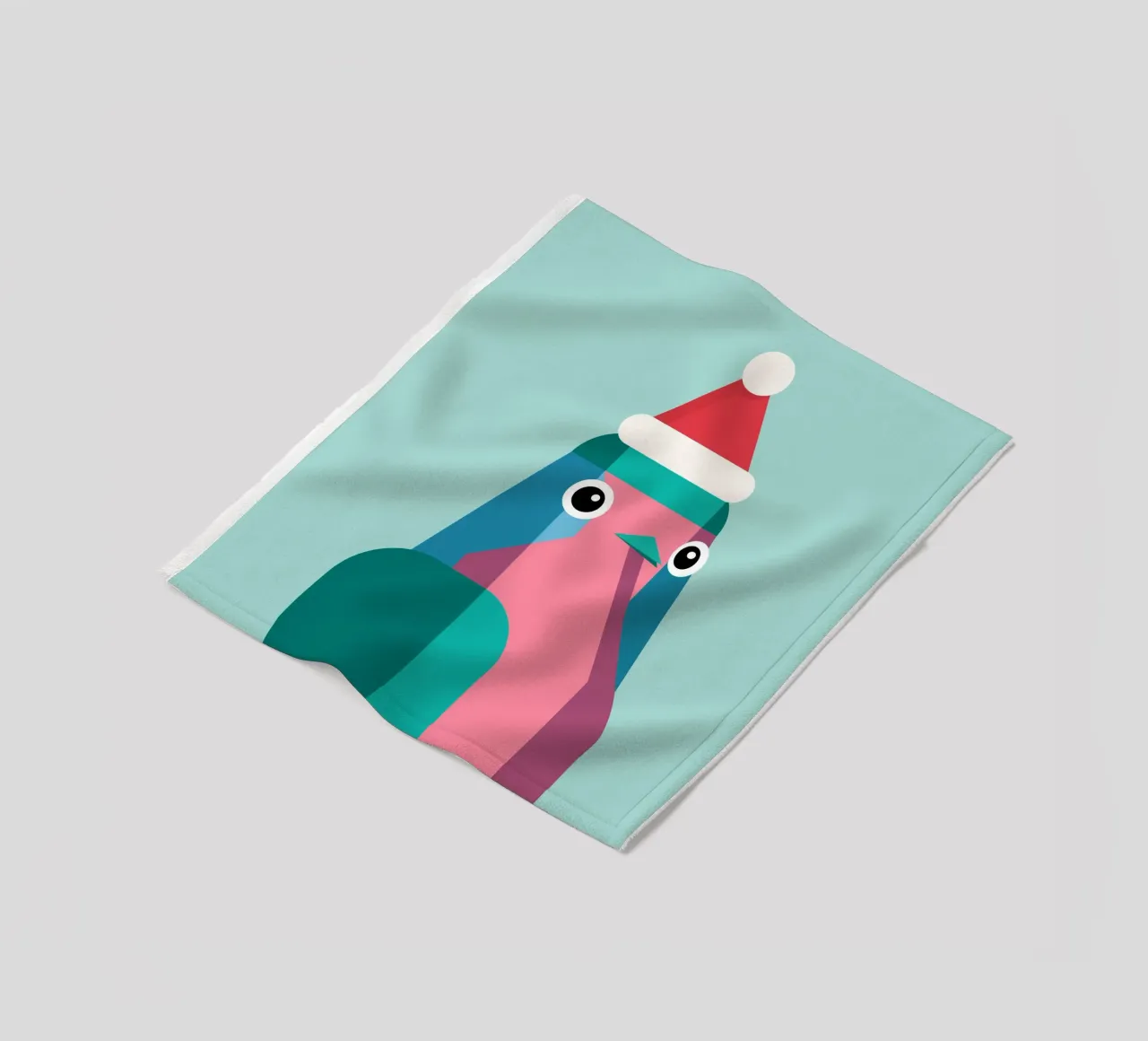 Rotkehlchen in Weihnachtsmüzte coperta in pile da DARIA IVANOVNA