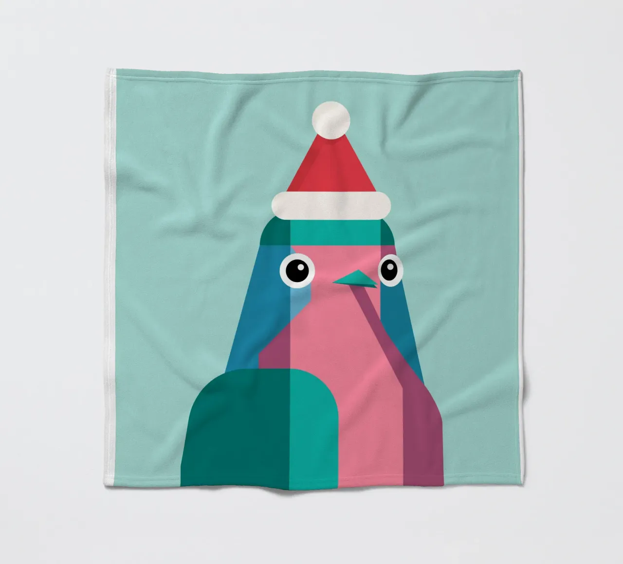 Rotkehlchen in Weihnachtsmüzte coperta in pile da DARIA IVANOVNA