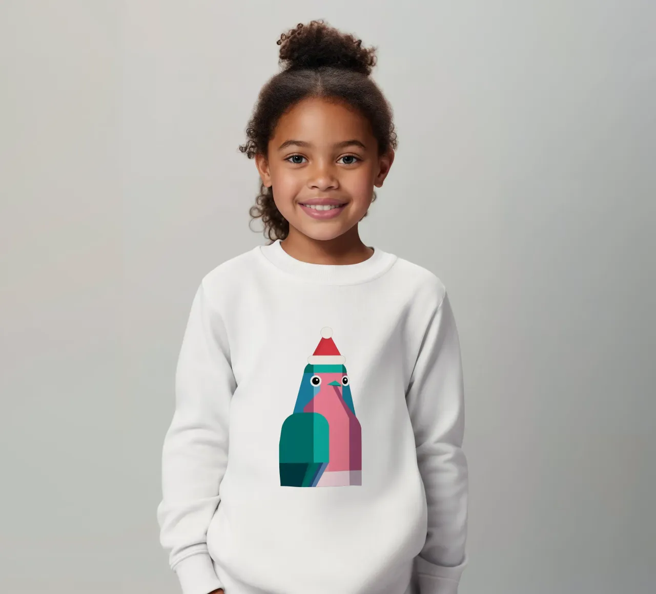 Rotkehlchen in Weihnachtsmüzte felpa bambino da DARIA IVANOVNA