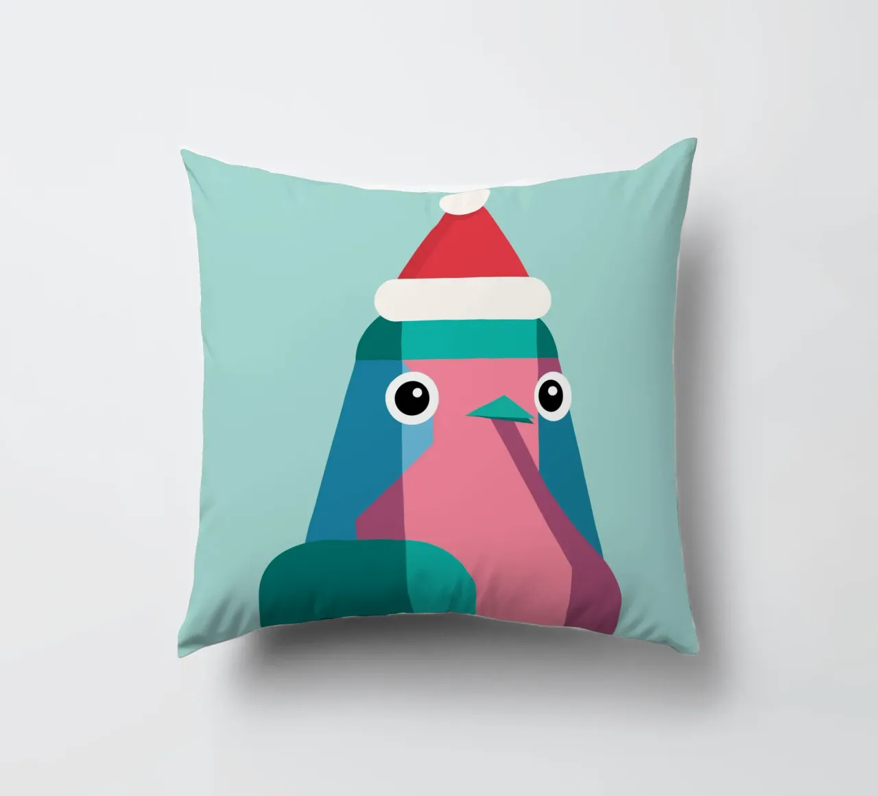 Rotkehlchen in Weihnachtsmüzte cuscino da DARIA IVANOVNA