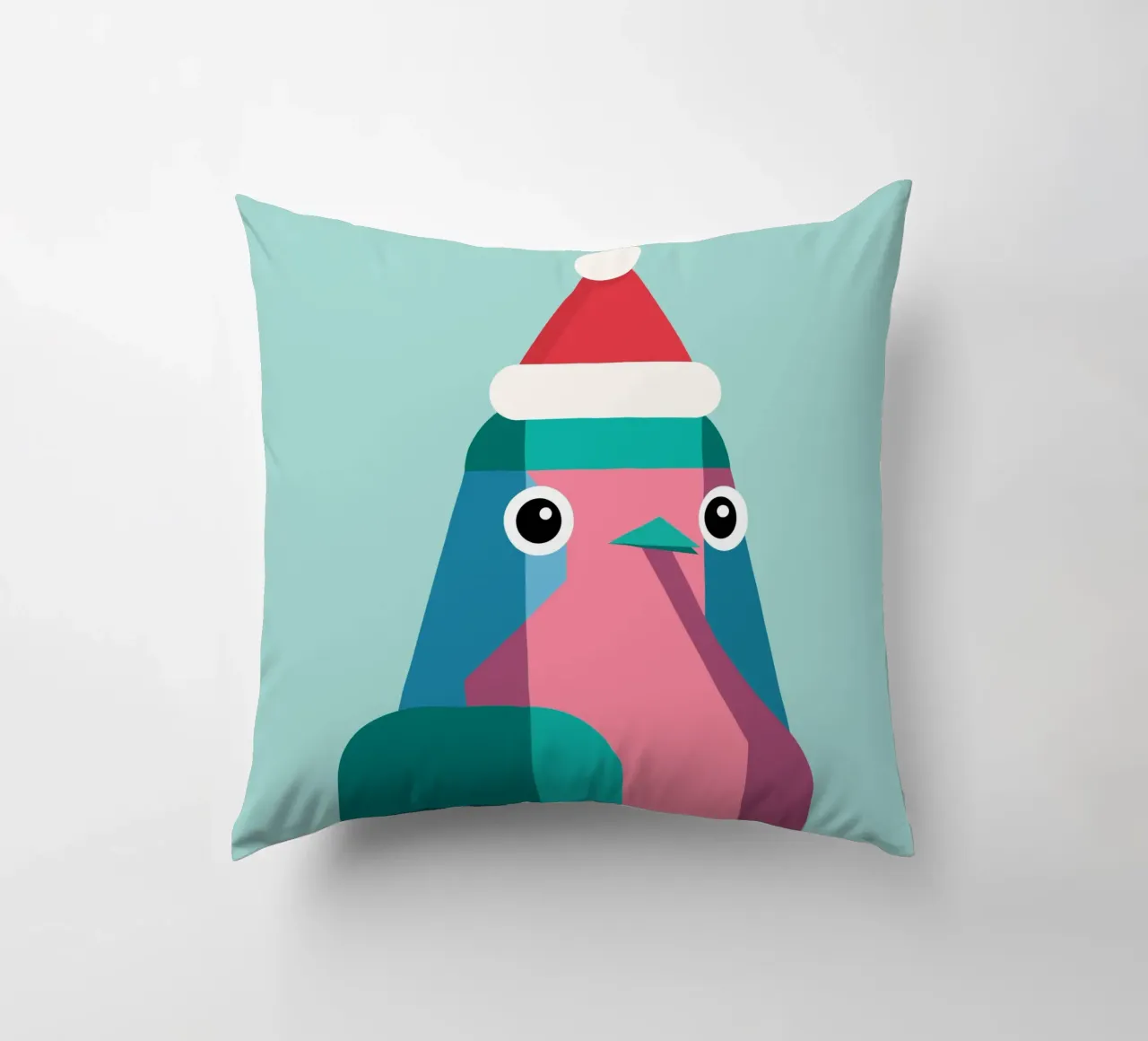 Rotkehlchen in Weihnachtsmüzte cuscino da DARIA IVANOVNA