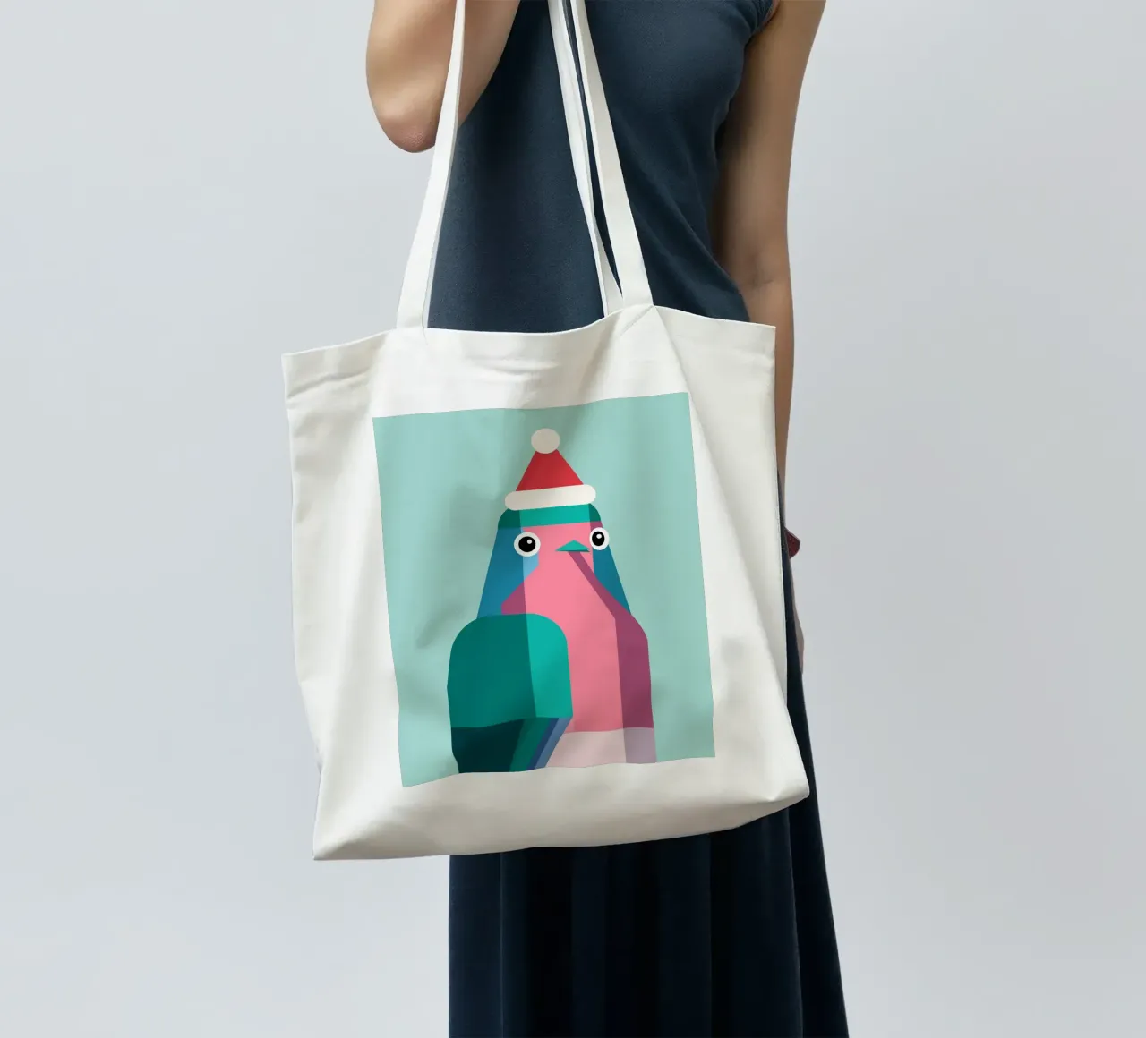 Rotkehlchen in Weihnachtsmüzte borsa in juta da DARIA IVANOVNA