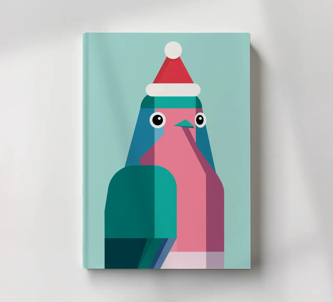 Rotkehlchen in Weihnachtsmüzte notebook by DARIA IVANOVNA