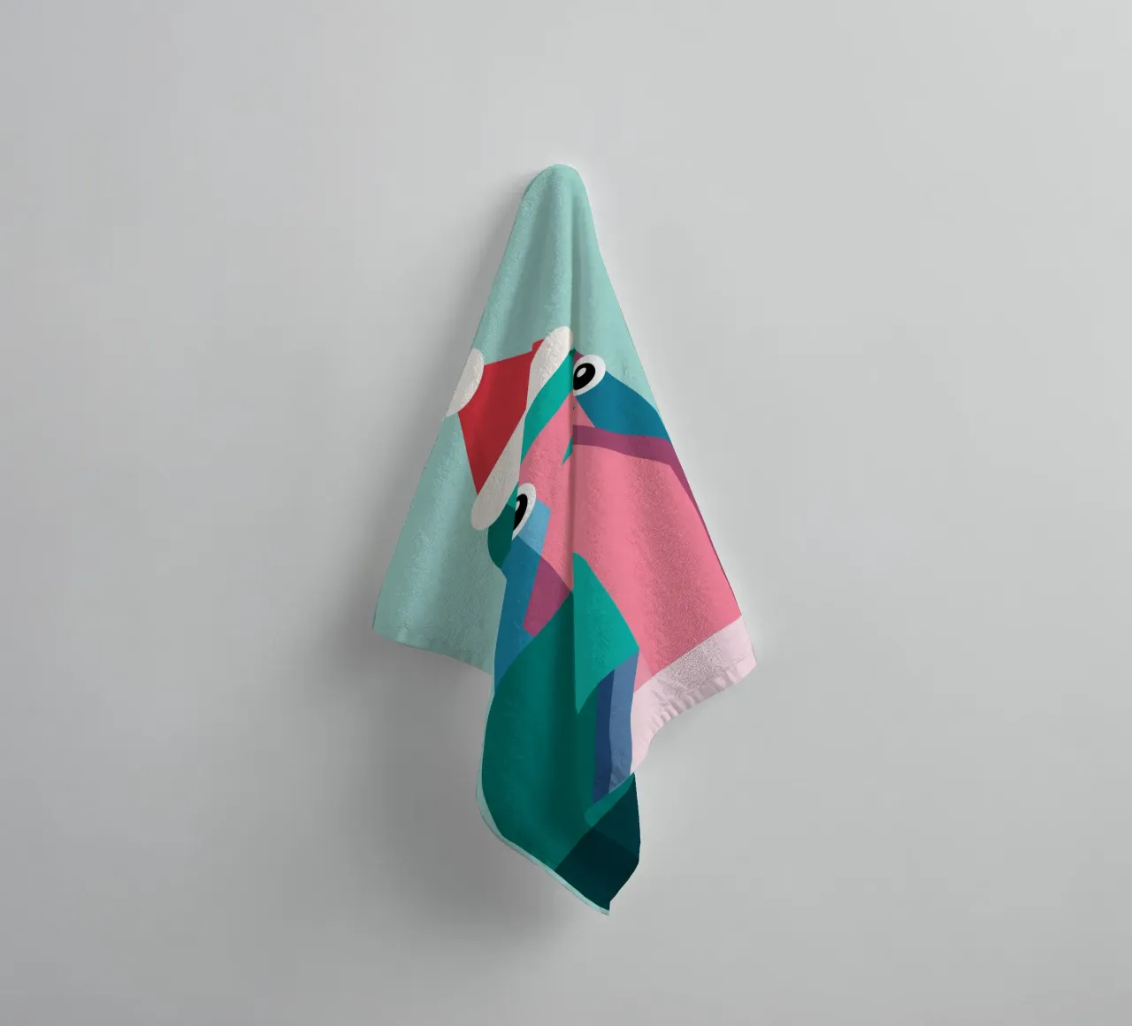 Rotkehlchen in Weihnachtsmüzte asciugamano da bagno da DARIA IVANOVNA