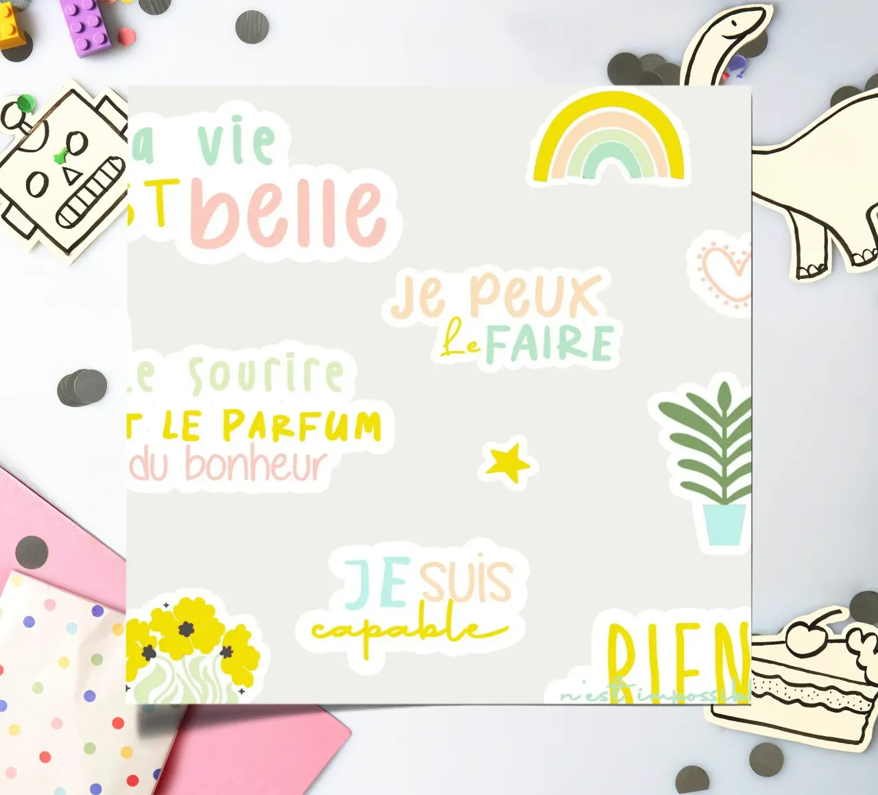 Stickers mantra positif stickervel van Idées & Création