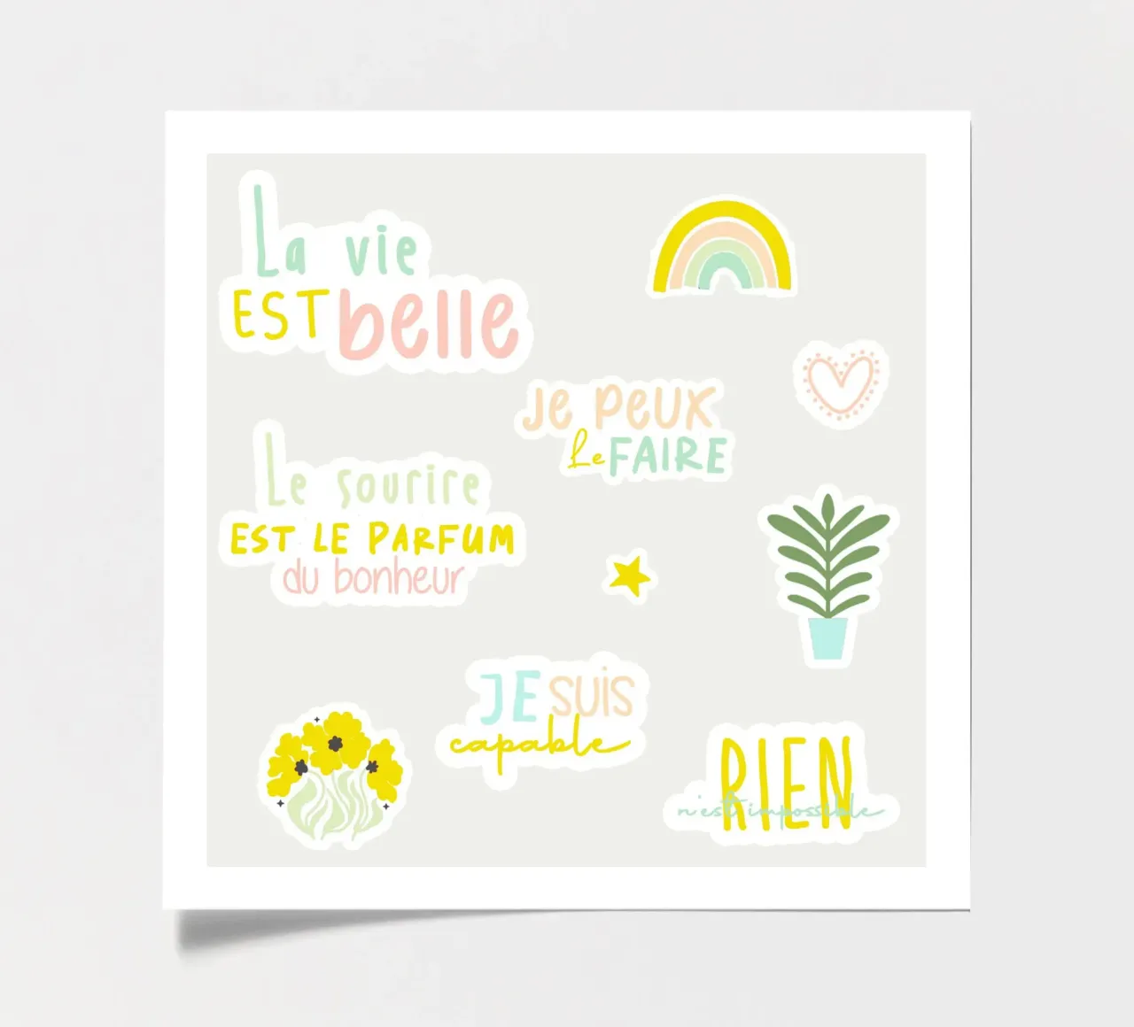 Stickers mantra positif stickervel van Idées & Création