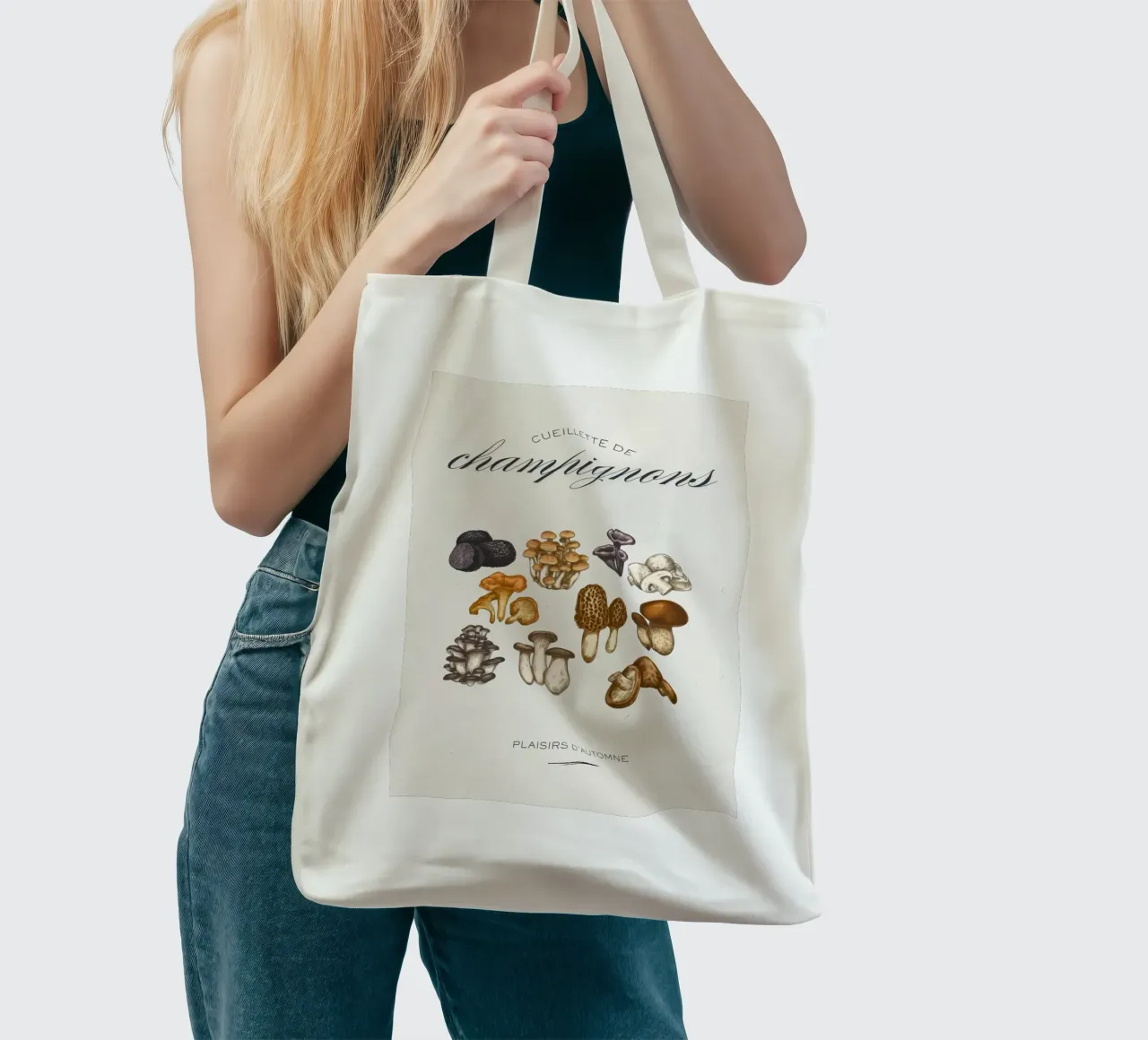 Cueillette de champignons tote bag by Idées & Création