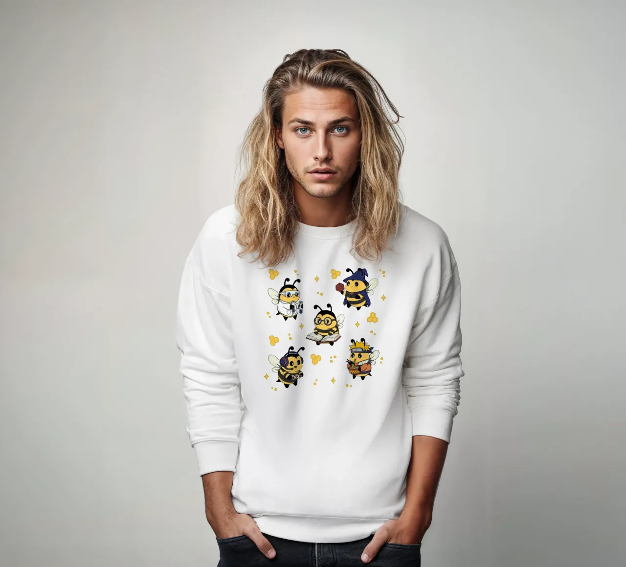 Nerdy Bijen Squad sweatshirt van Loobs