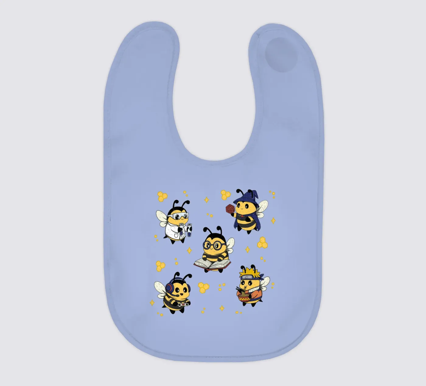 Nerdy Bees Squad baby bib by Loobs