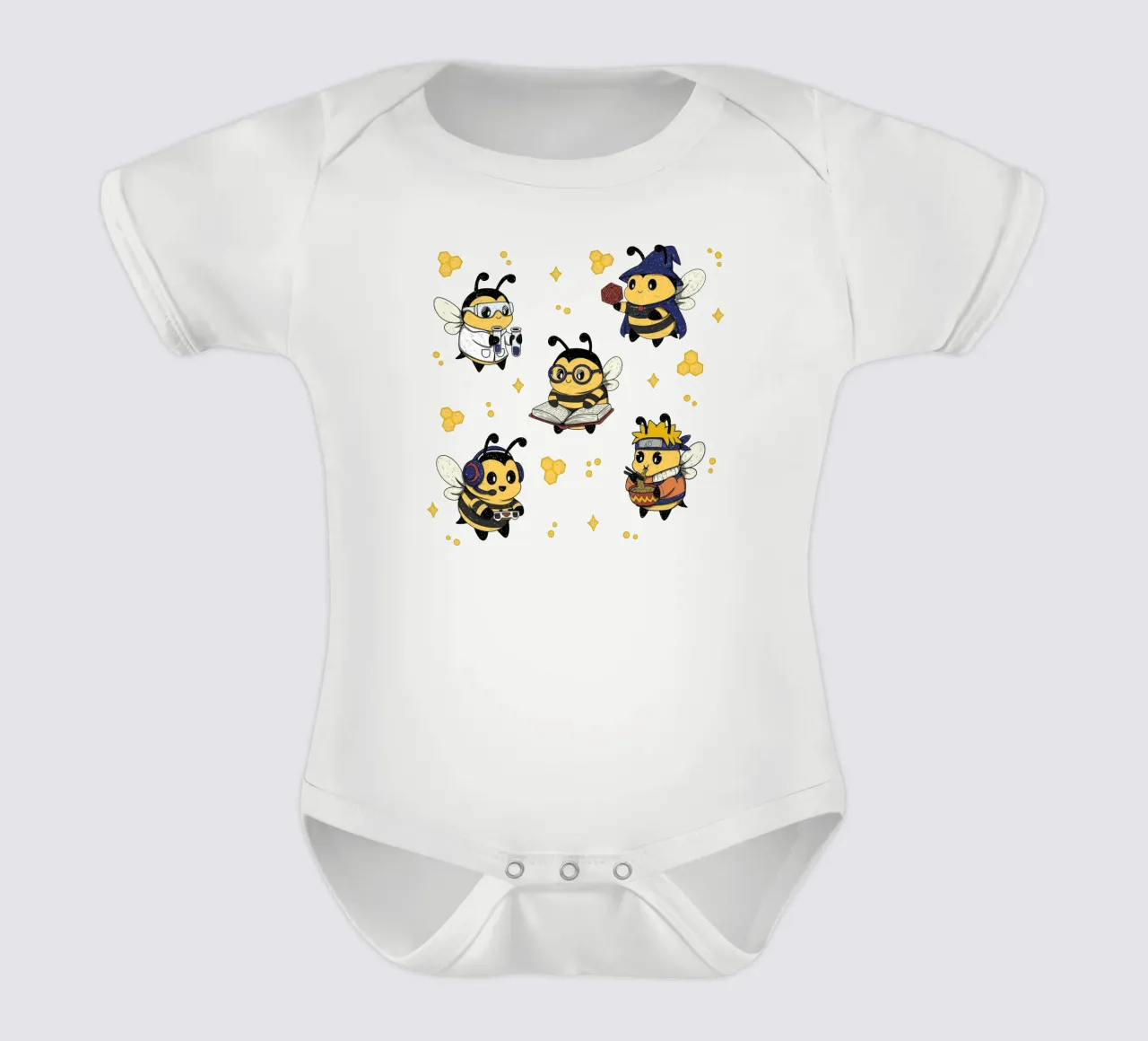 Squadra di api nerd body neonato maniche corte da Loobs