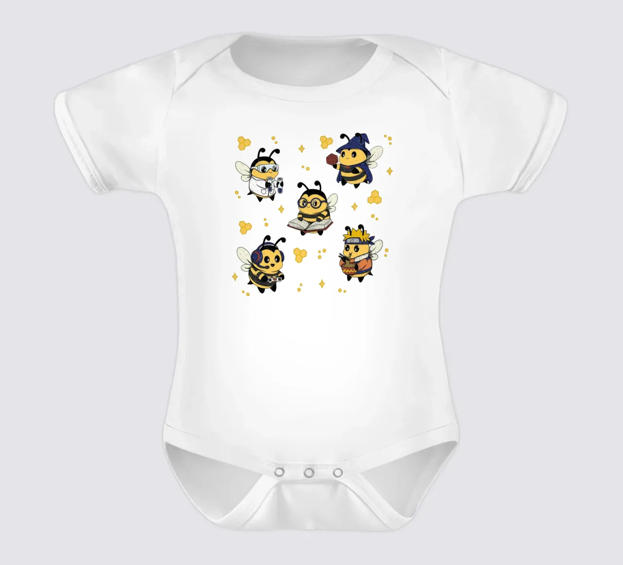 Nerdy Bees Kader Kurzarm Babybody von Loobs