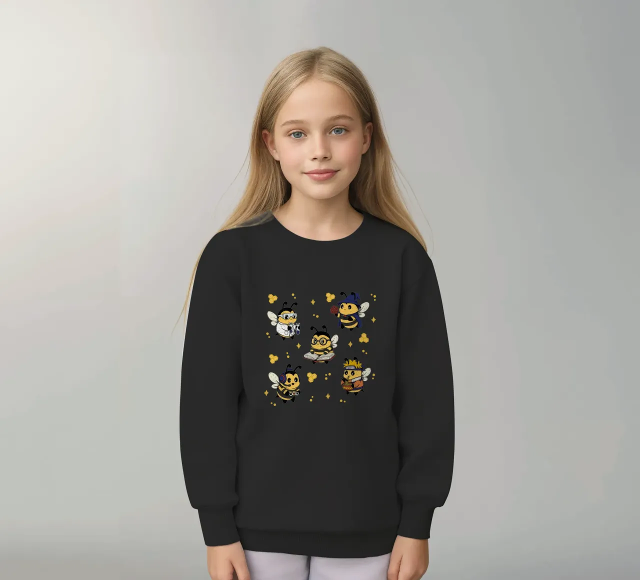 Nerdy Bees Squad kids sweatshirt by Loobs