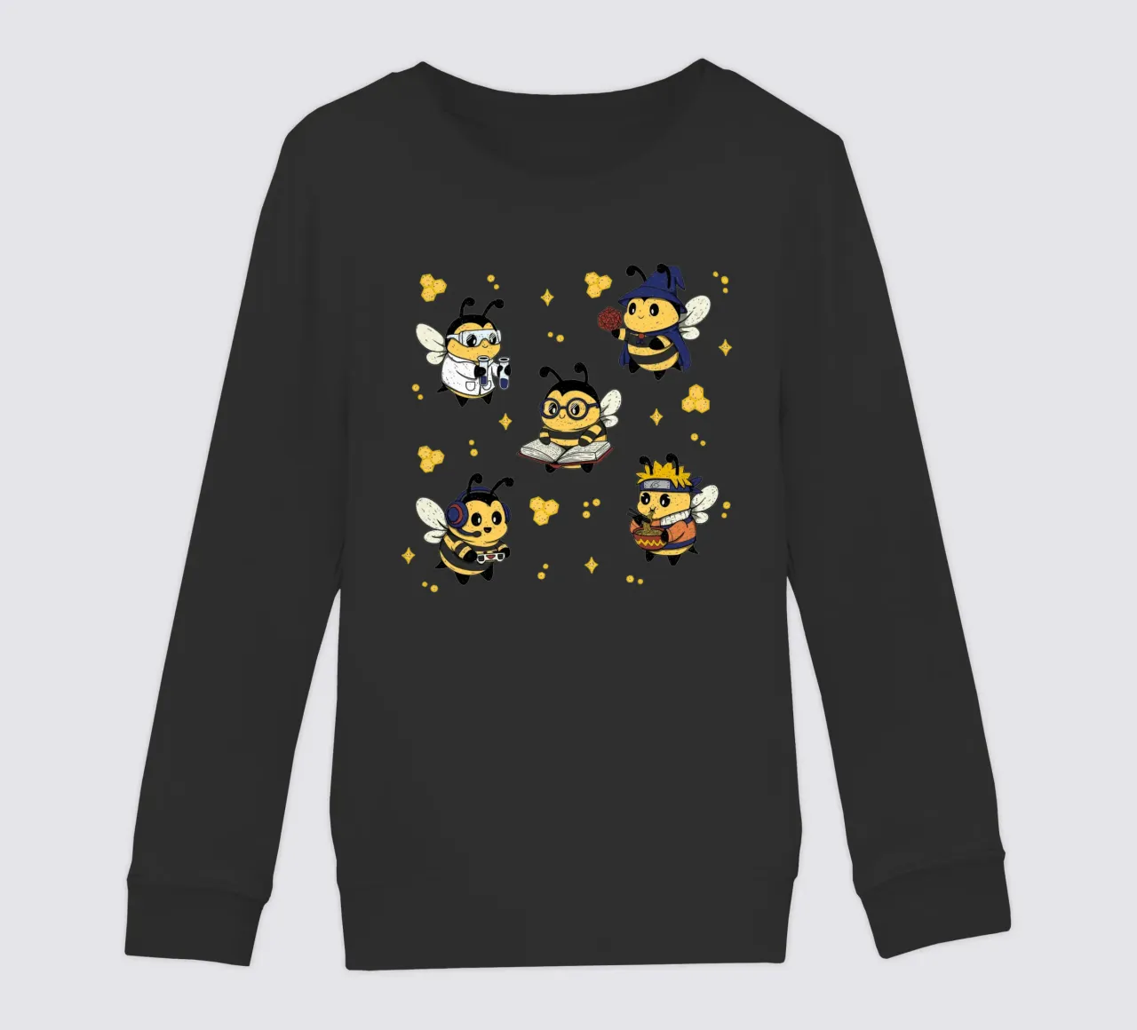 Nerdy Bees Squad kids sweatshirt by Loobs