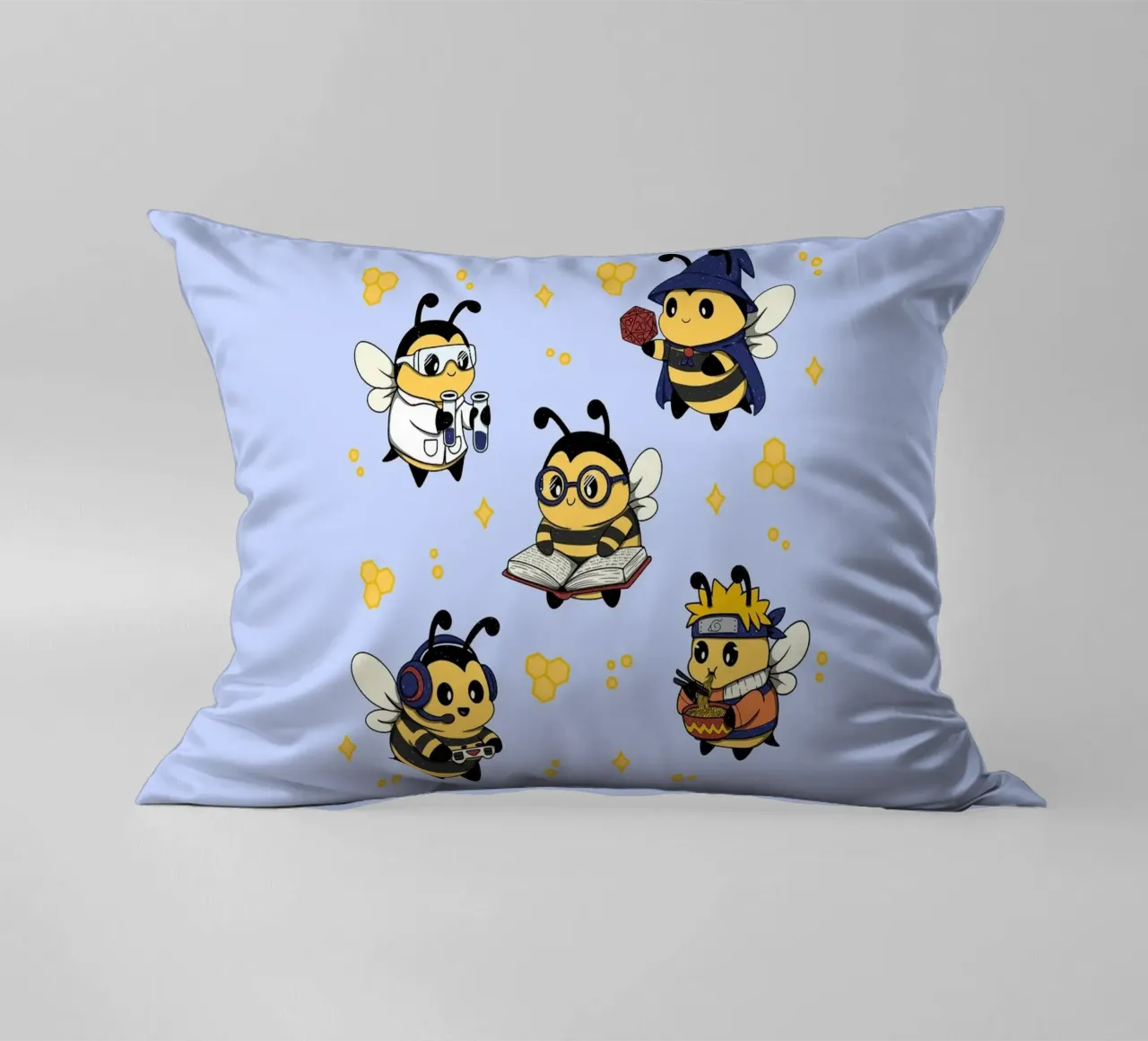 Nerdy Bees Kader Kissen von Loobs