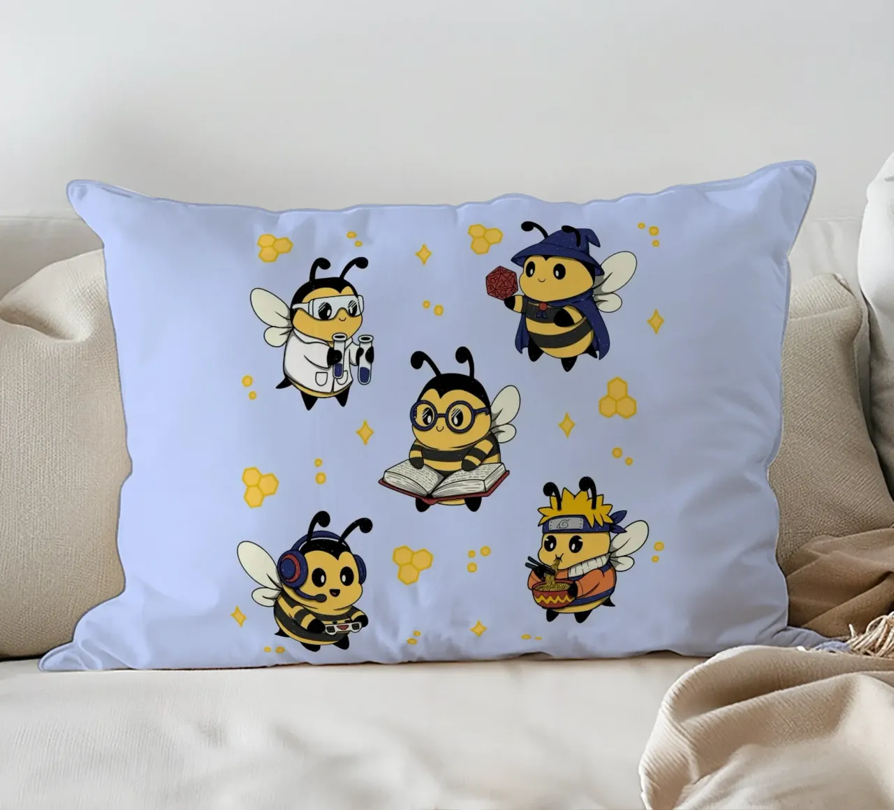 Squadra di api nerd cuscino da Loobs