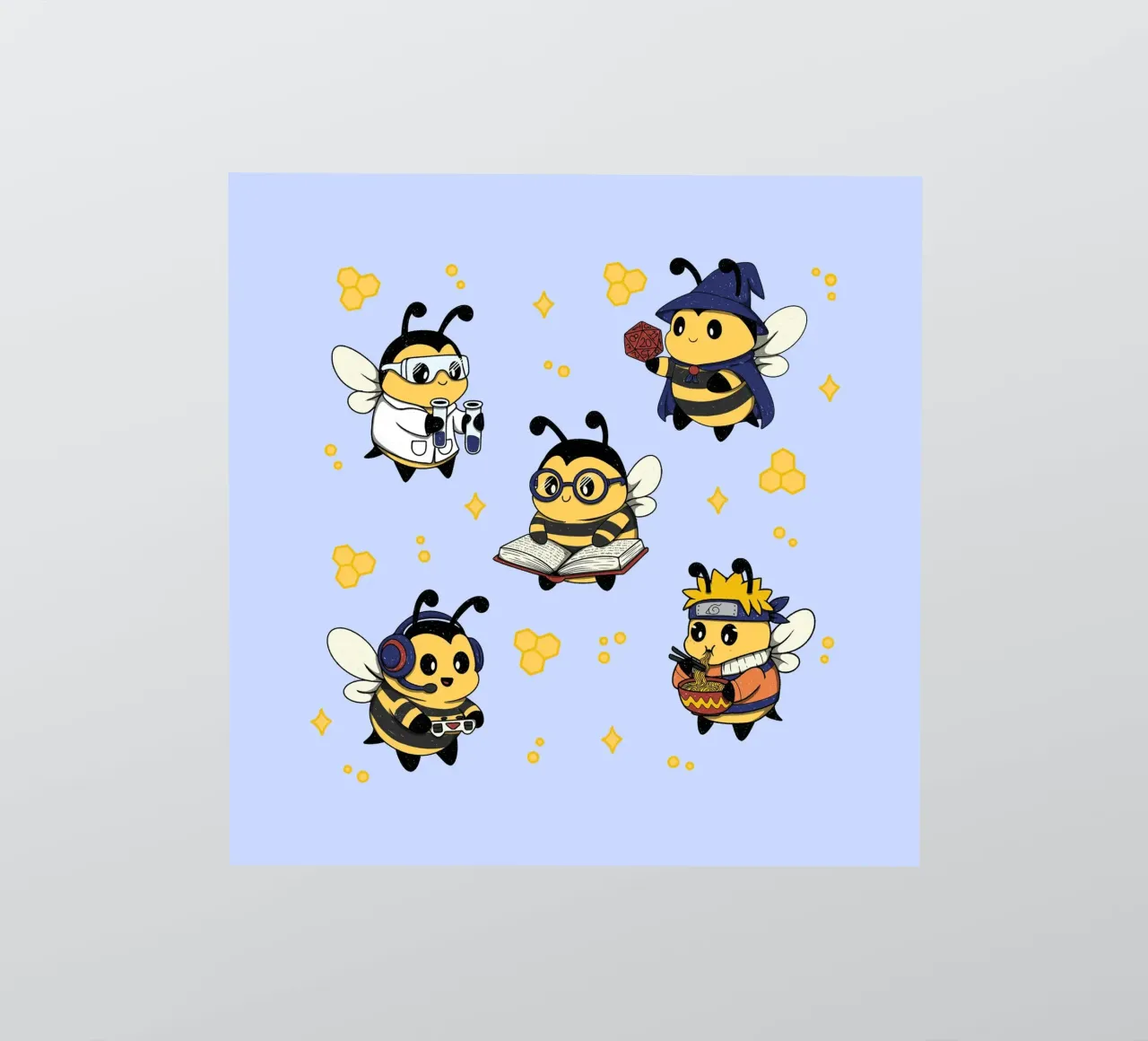 Squadra di api nerd adesivo da Loobs