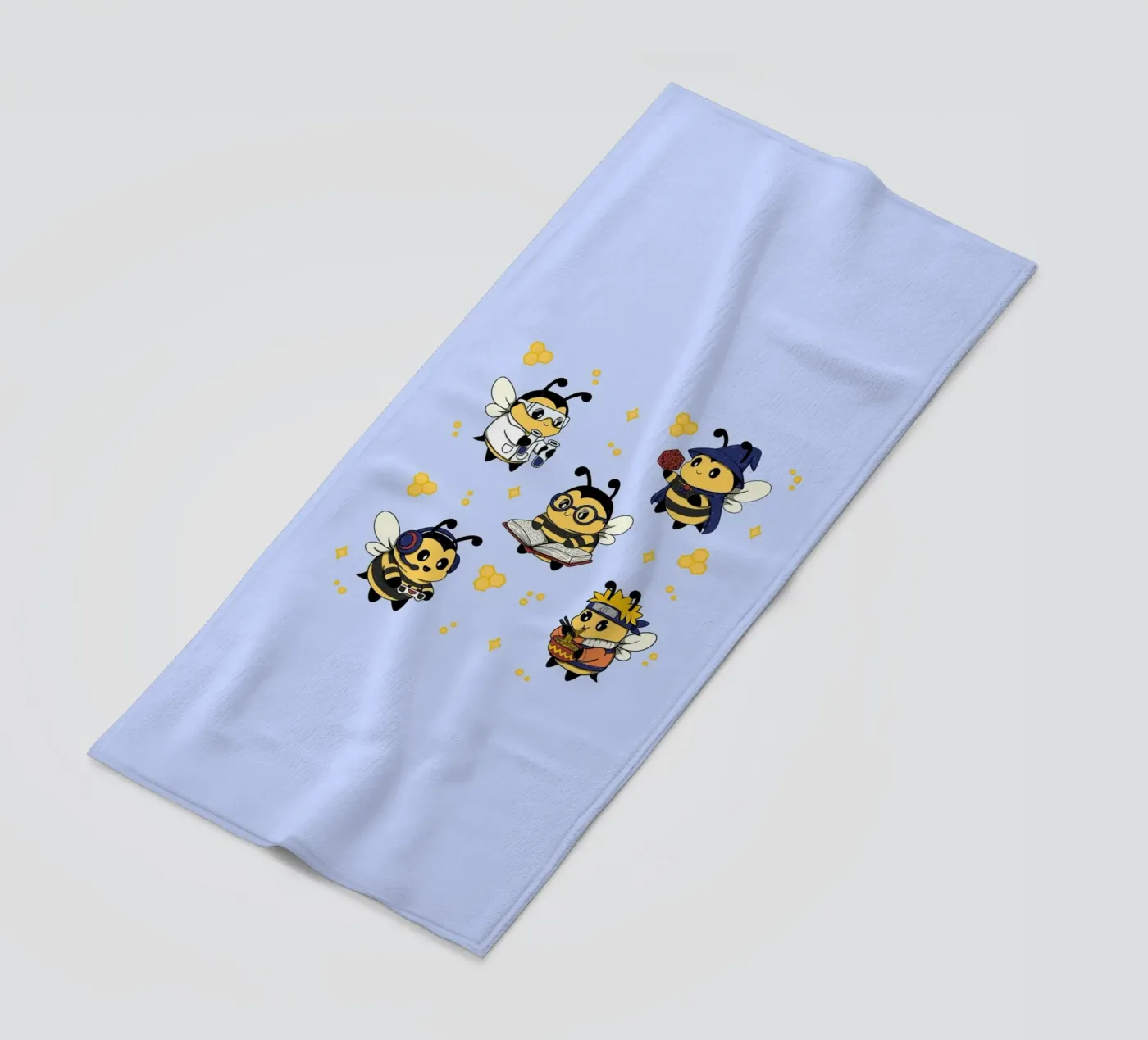 Nerdy Bijen Squad strandhanddoek van Loobs