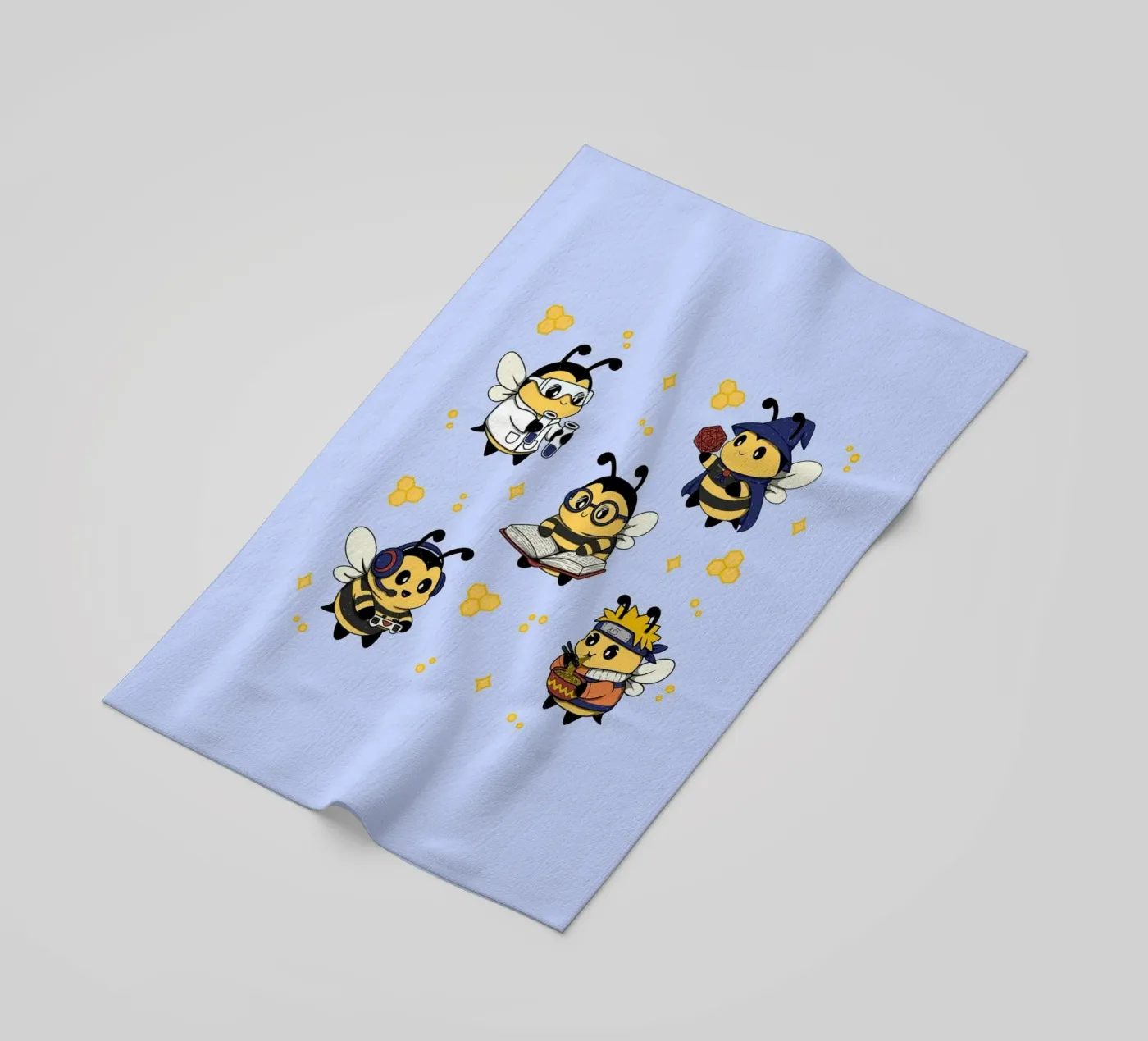Nerdy Bijen Squad strandhanddoek van Loobs