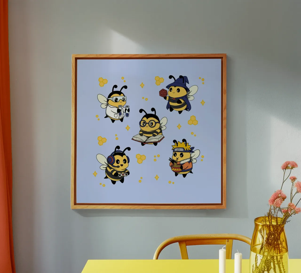 Escuadrón Nerdy Bees metacrilato de Loobs