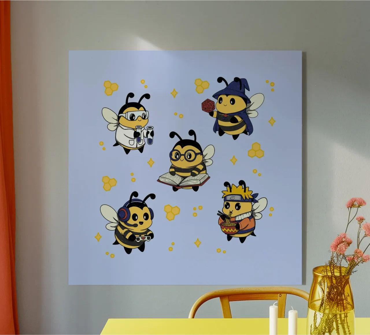 Escuadrón Nerdy Bees metacrilato de Loobs