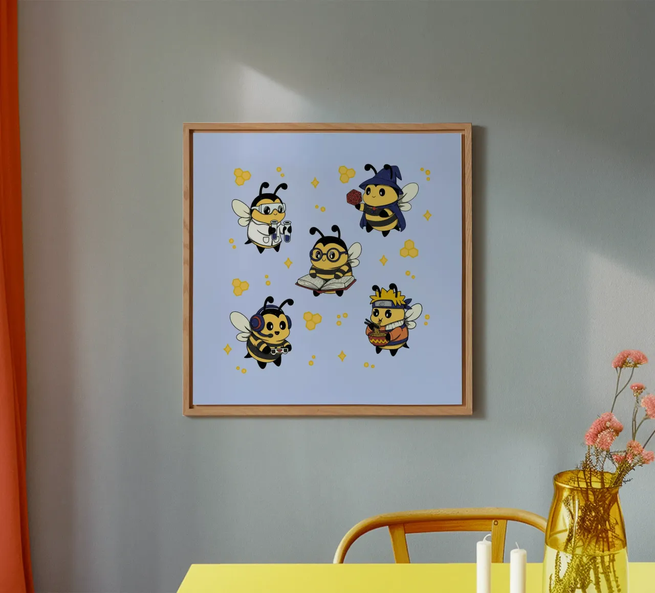 L'équipe des Nerdy Bees alu dibond de Loobs