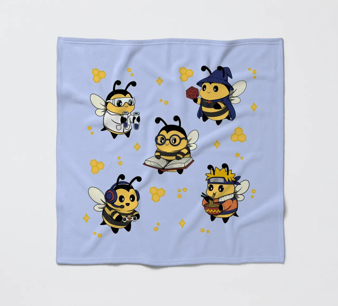 L'équipe des Nerdy Bees plaid polaire de Loobs