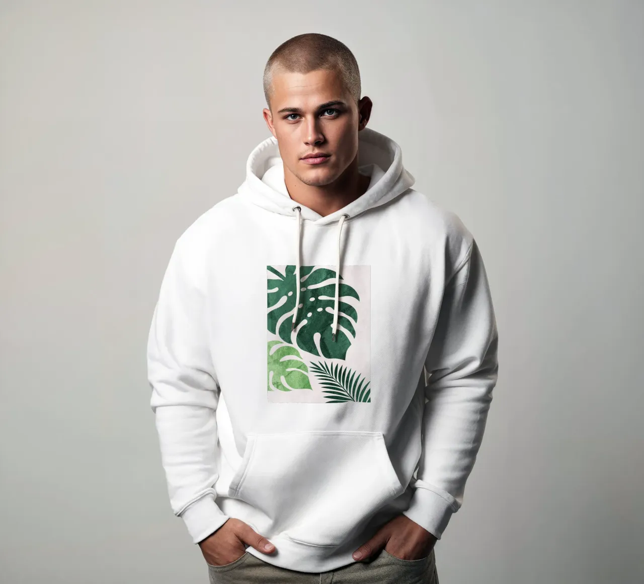 FLOREALE BOTANICO TROPICALE felpa con cappuccio da BasicShopByBell