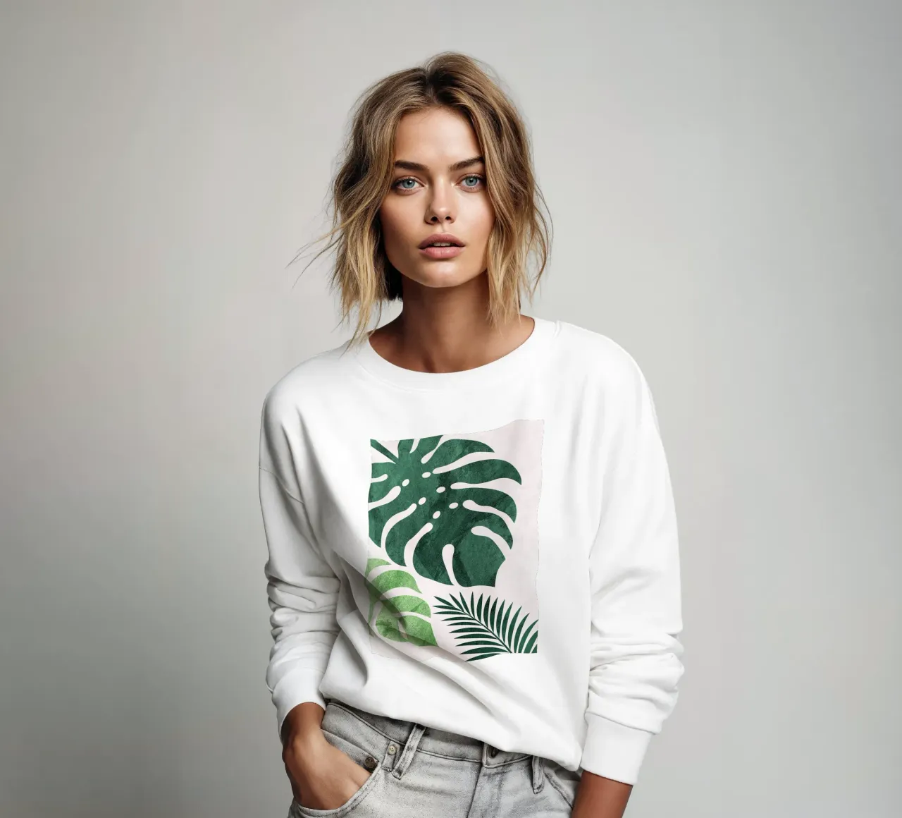 FLOREALE BOTANICO TROPICALE felpa da BasicShopByBell