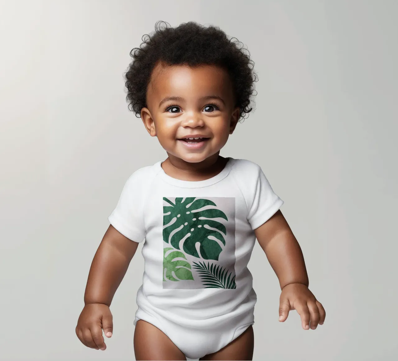 FLOREALE BOTANICO TROPICALE body neonato maniche corte da BasicShopByBell