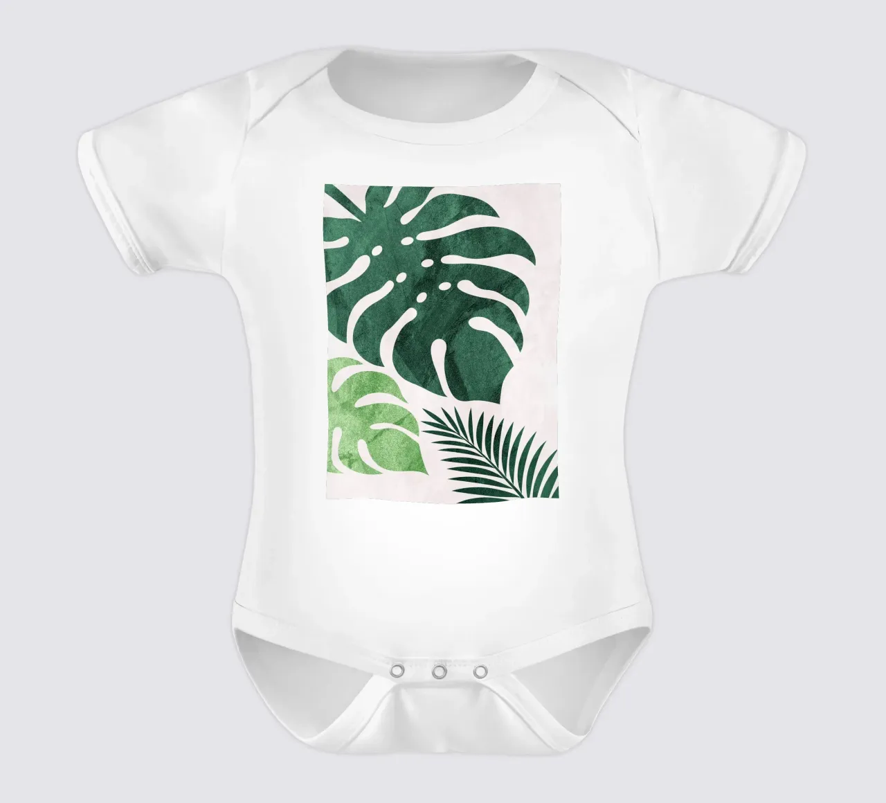 FLOREALE BOTANICO TROPICALE body neonato maniche corte da BasicShopByBell