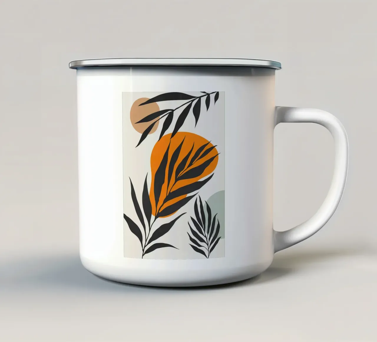 Floreale minimalista tazza in smalto da BasicShopByBell