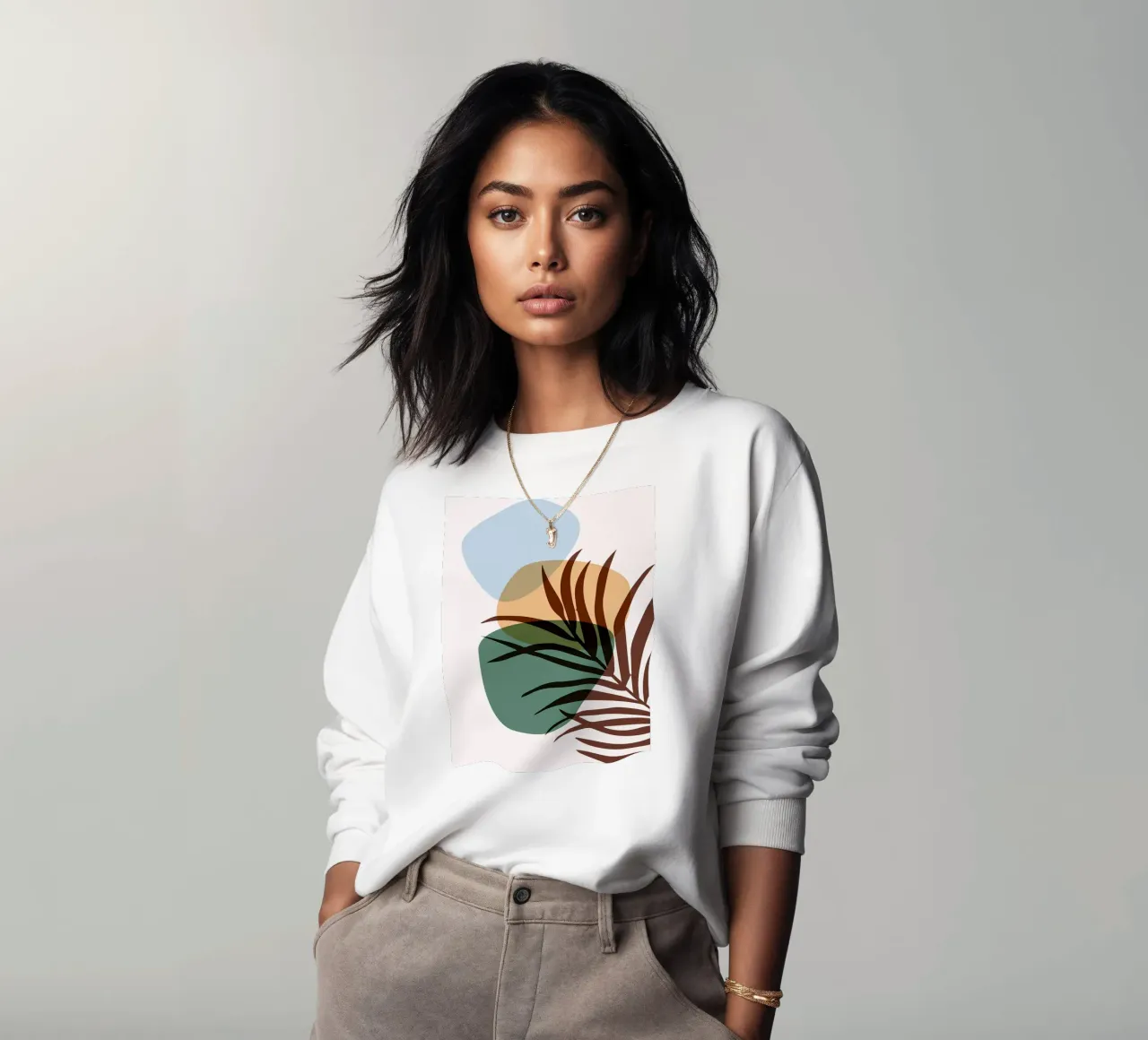 Forme astratte botaniche felpa da BasicShopByBell