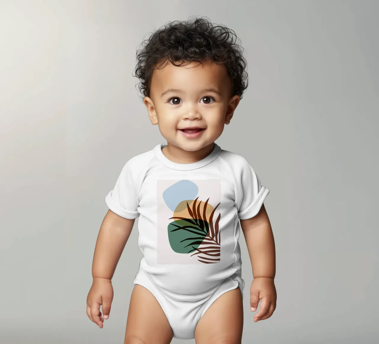Forme astratte botaniche body neonato maniche corte da BasicShopByBell