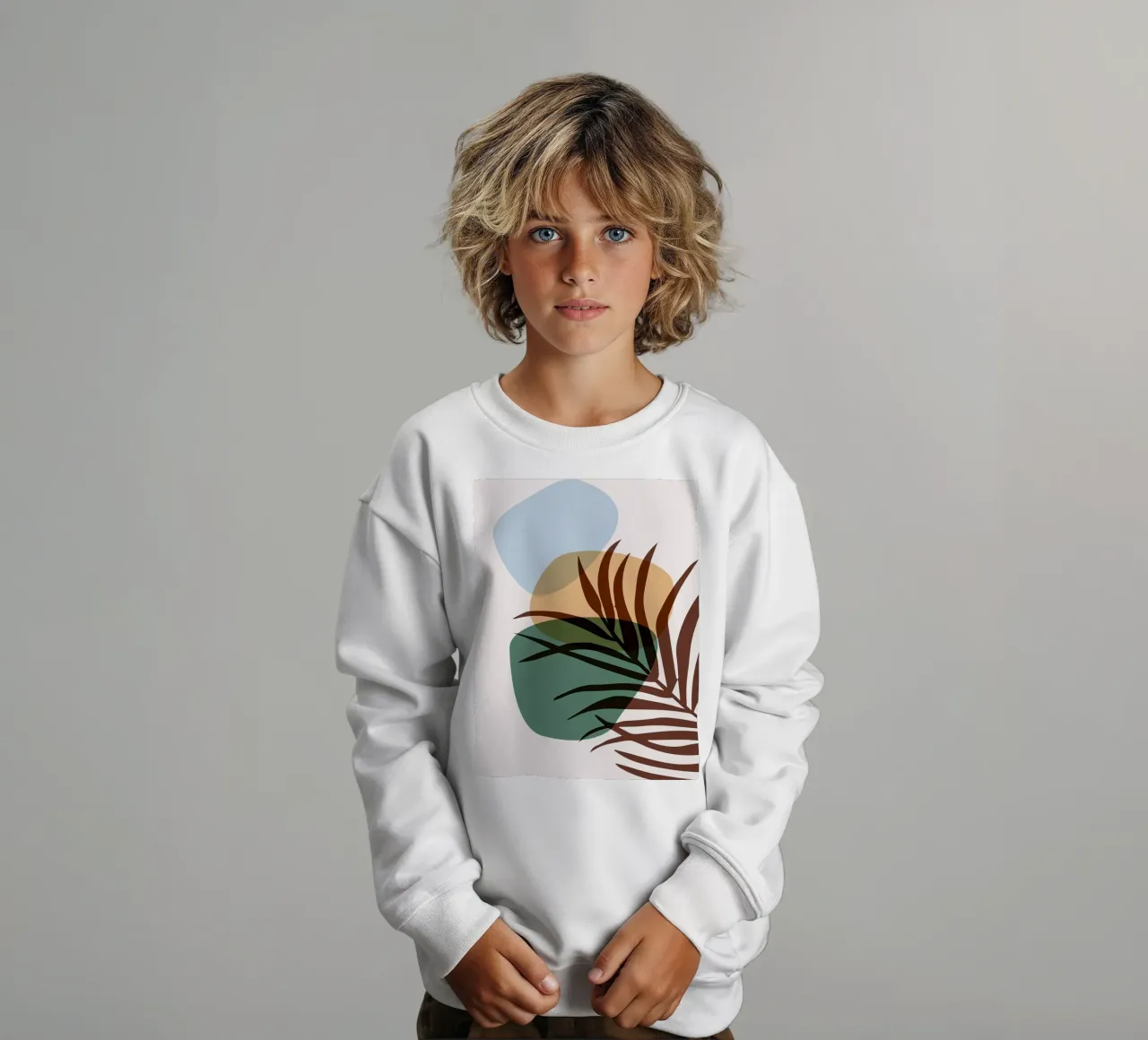 Formas abstractas botánicas sudadera para niño de BasicShopByBell