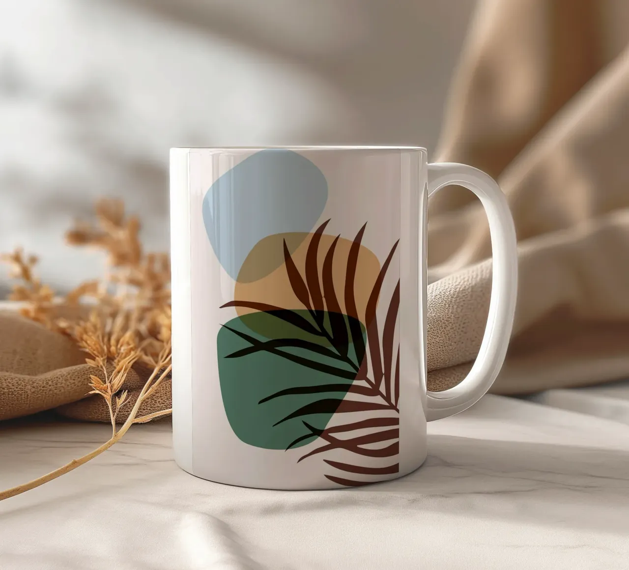 Forme astratte botaniche tazza in ceramica da BasicShopByBell