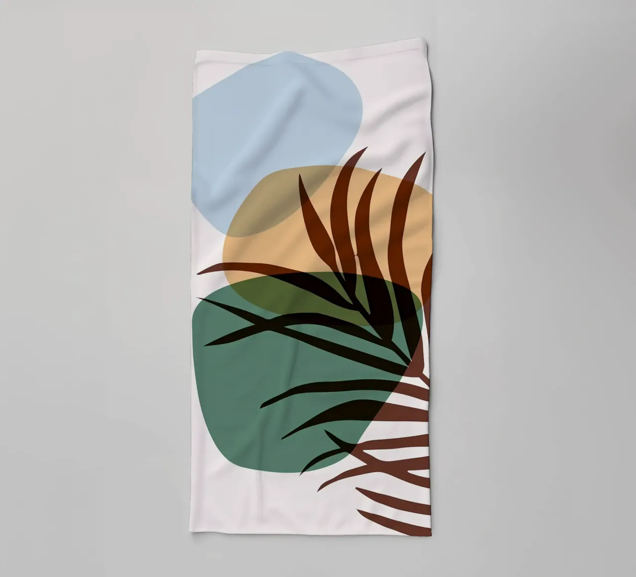 Botanical abstract shapes towel by BasicShopByBell