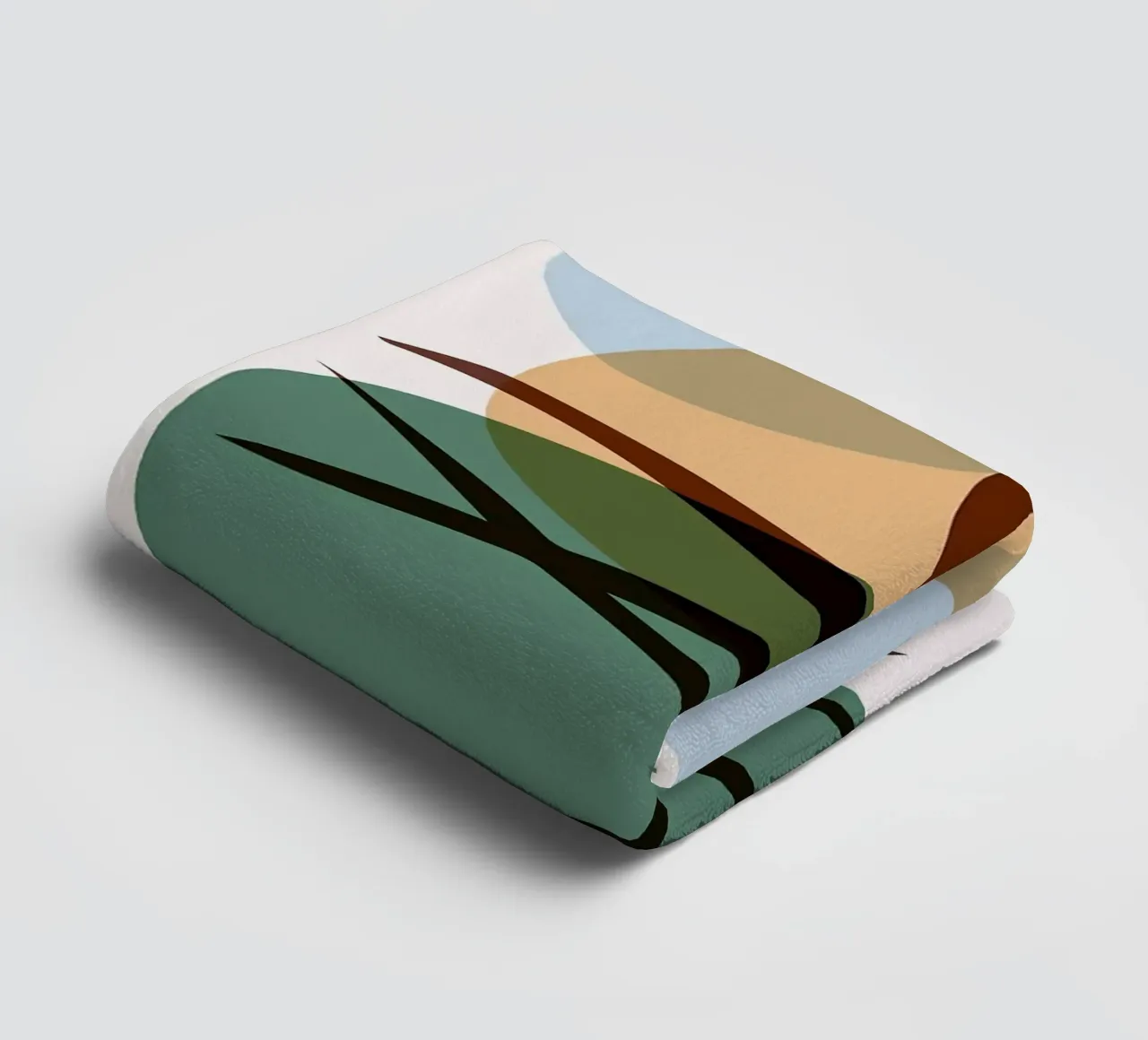 Botanical abstract shapes towel by BasicShopByBell