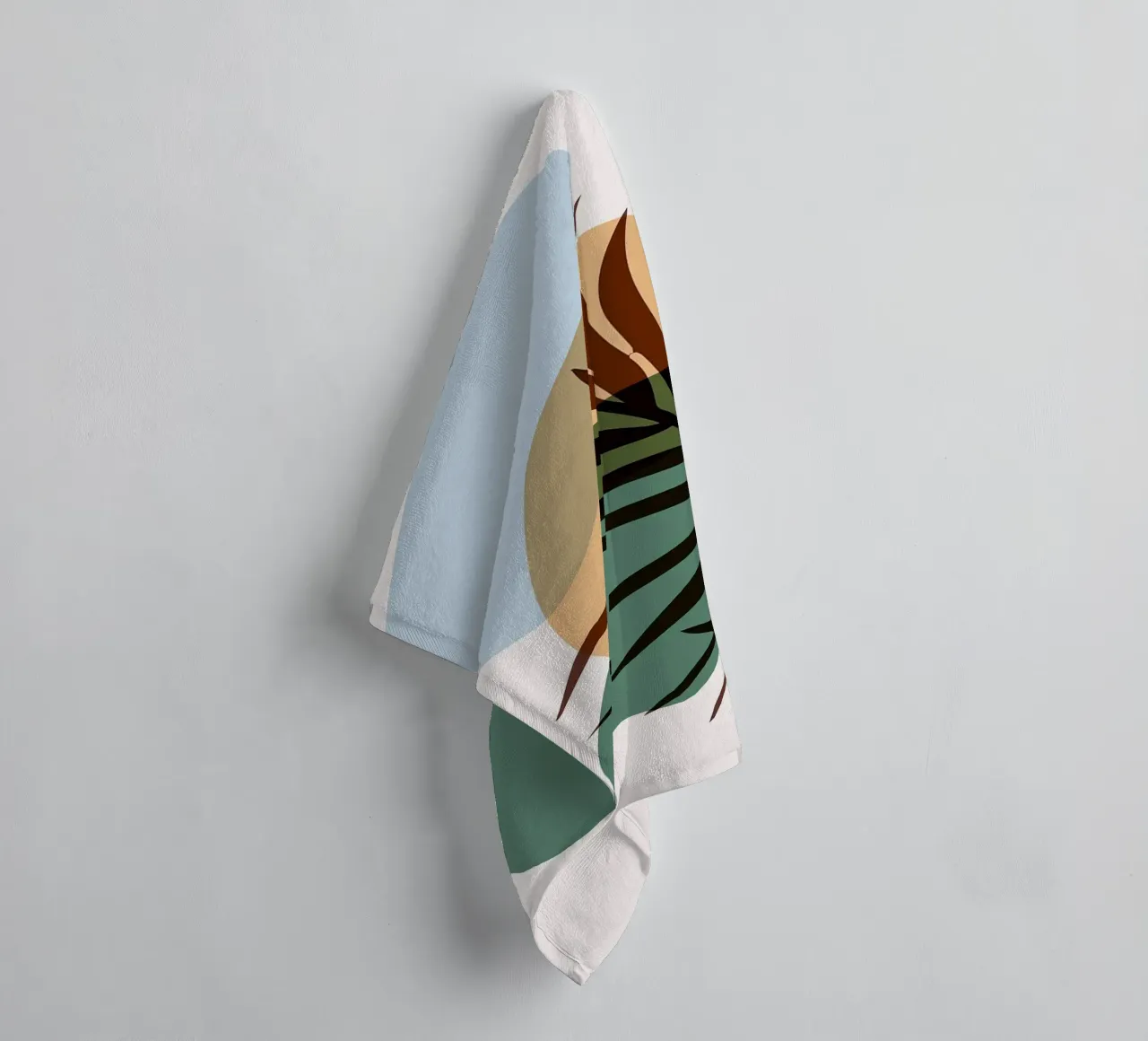Botanical abstract shapes towel by BasicShopByBell