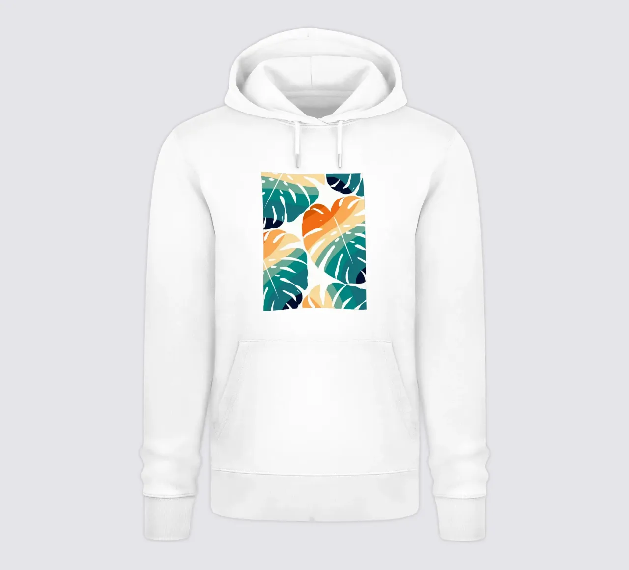 Monstera Retro Pattern felpa con cappuccio da BasicShopByBell