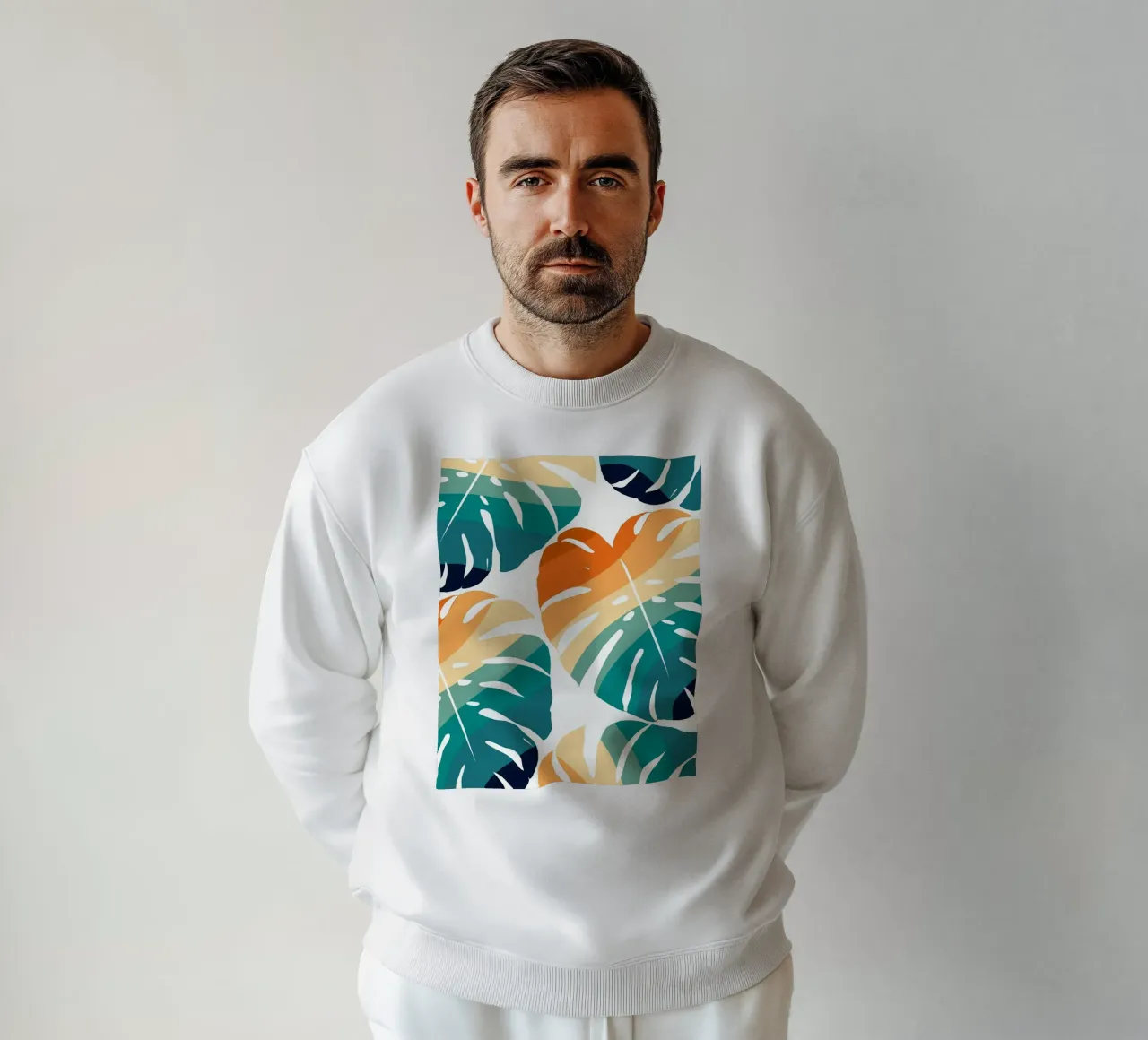 Monstera Retro Pattern felpa da BasicShopByBell