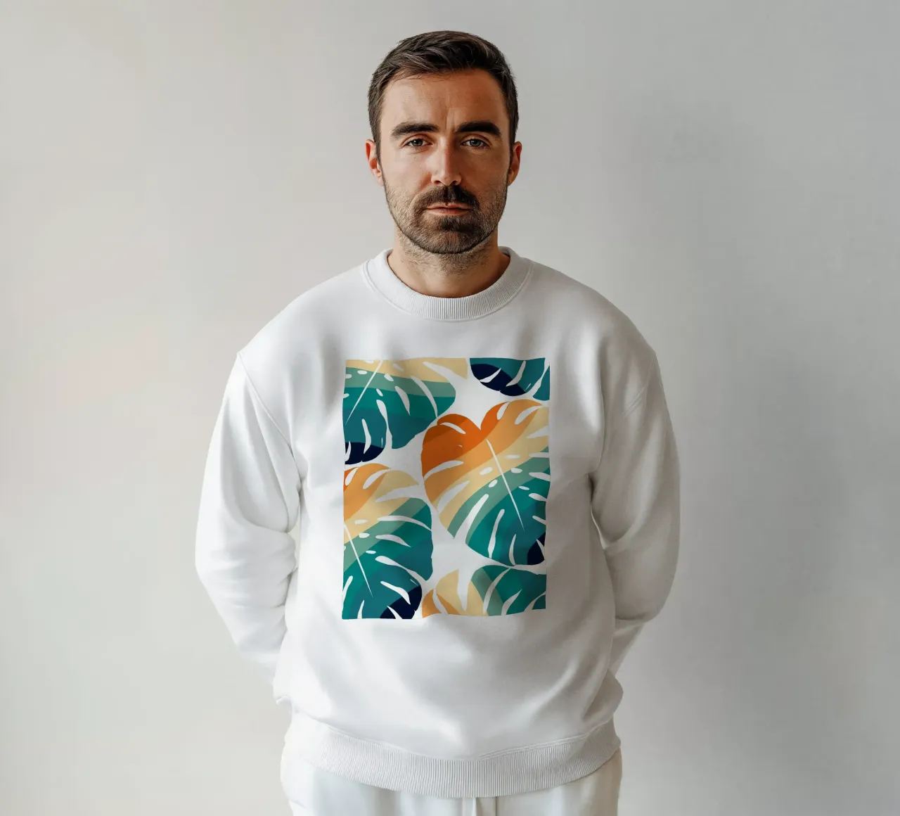 Monstera Retro Pattern sweat de BasicShopByBell