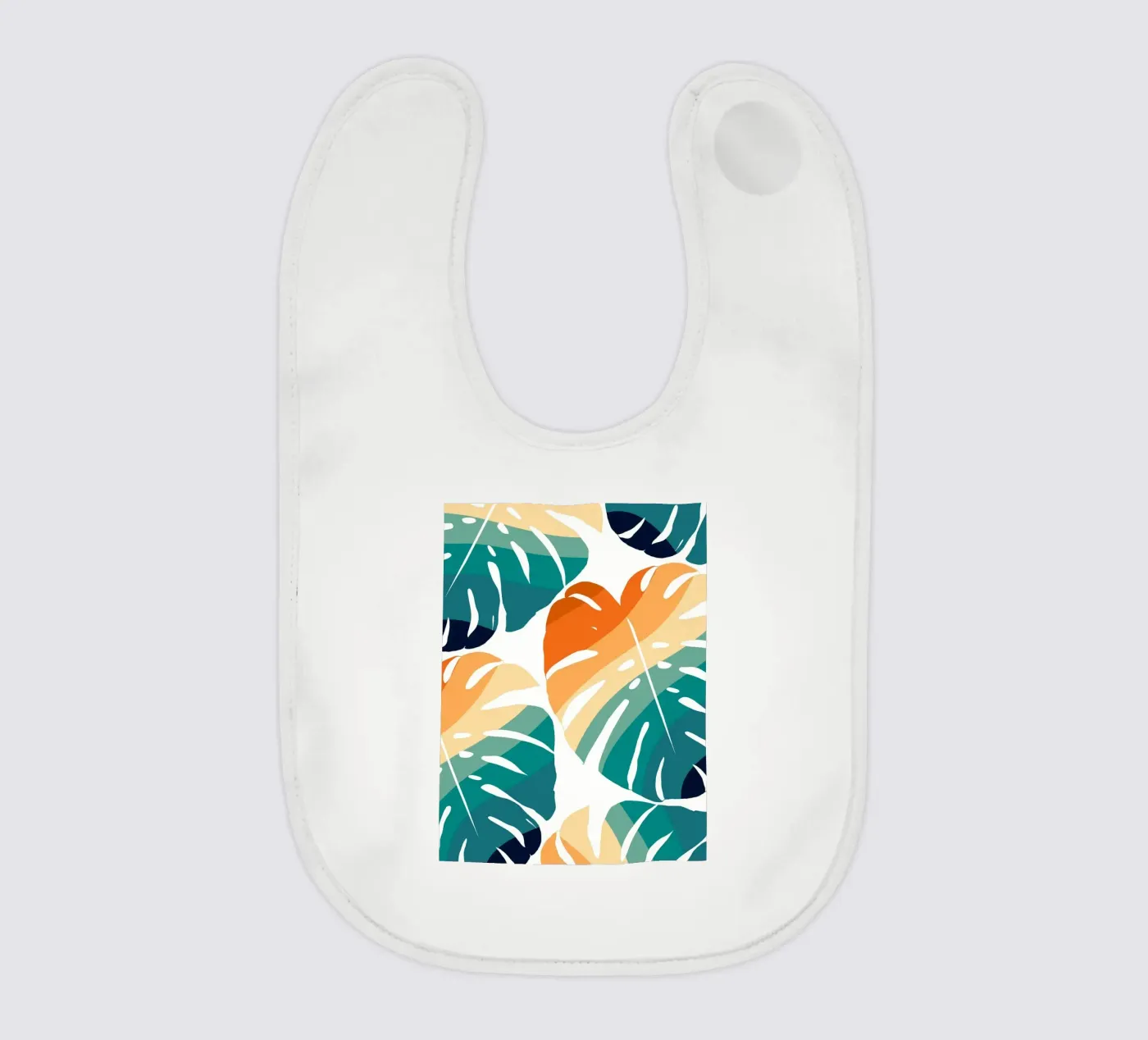 Monstera Retro-Muster Babylätzchen von BasicShopByBell