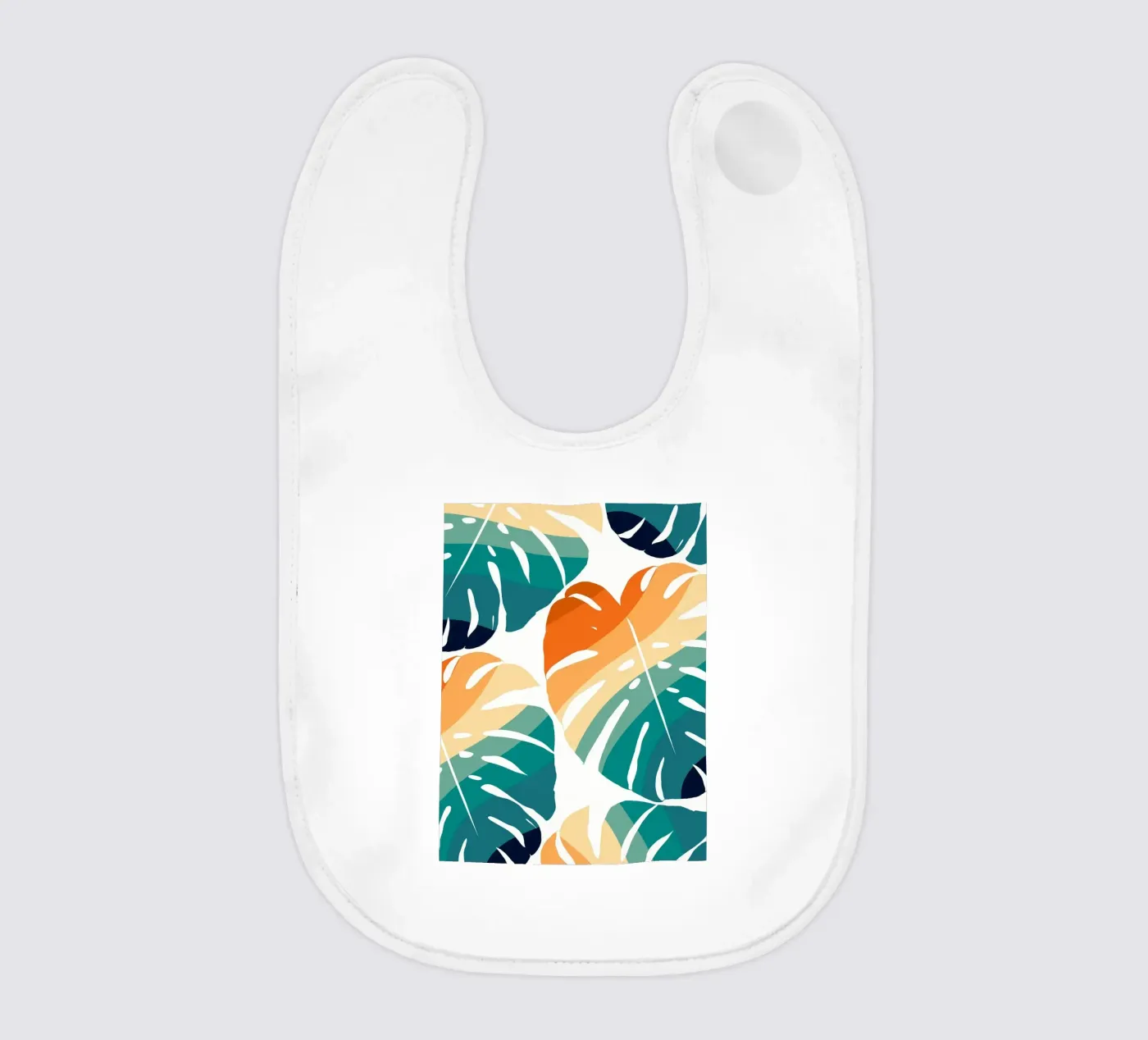 Monstera Retro-Muster Babylätzchen von BasicShopByBell