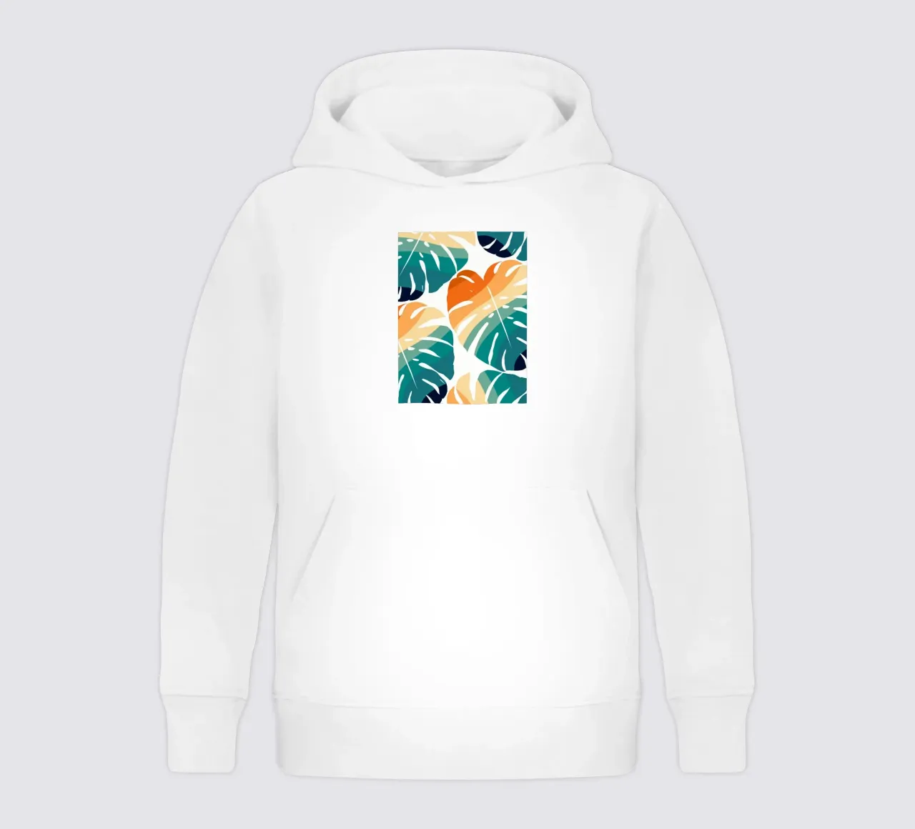 Monstera Retro Pattern felpa bambino con cappuccio da BasicShopByBell