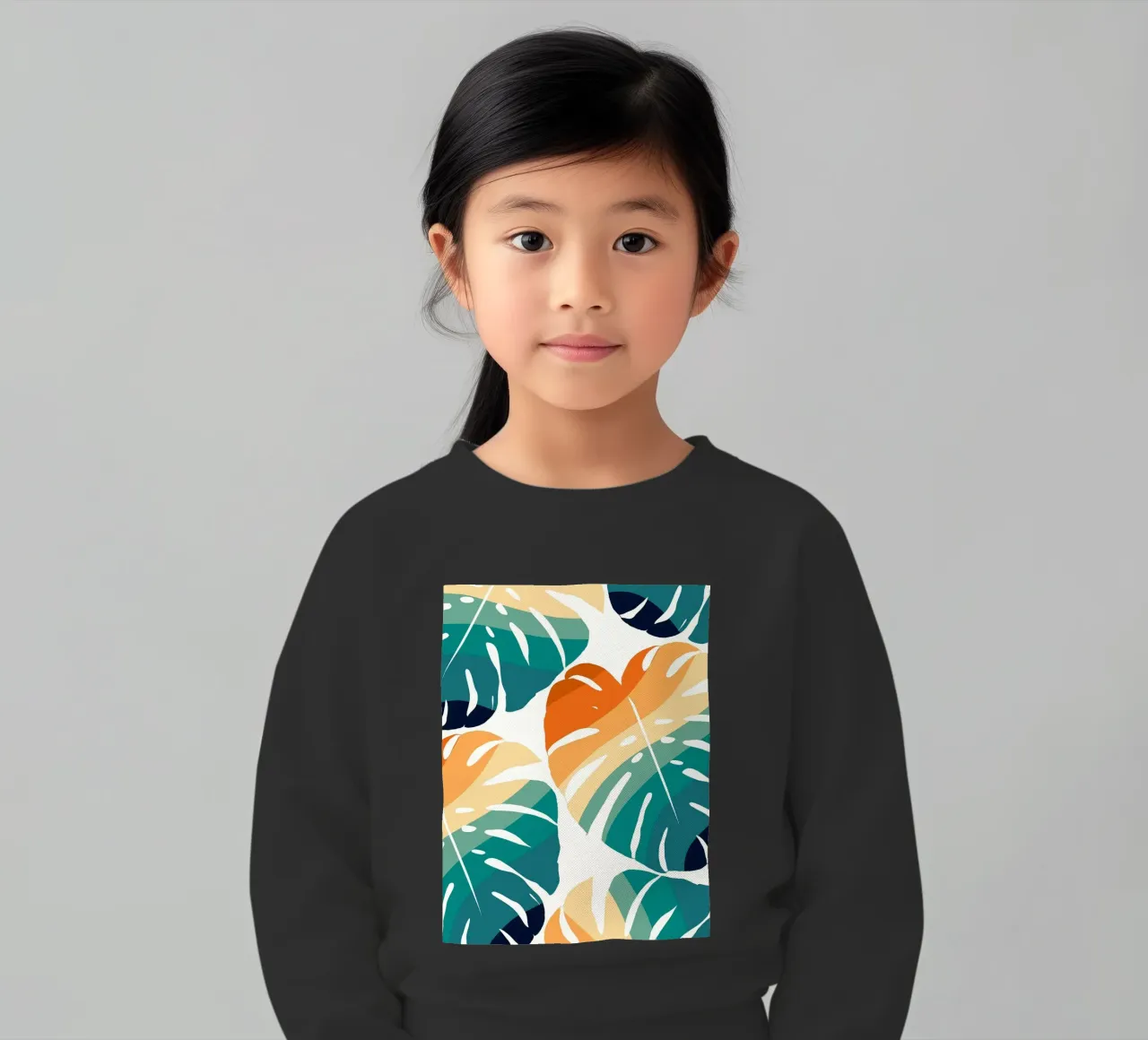 Monstera Retro Pattern felpa bambino da BasicShopByBell
