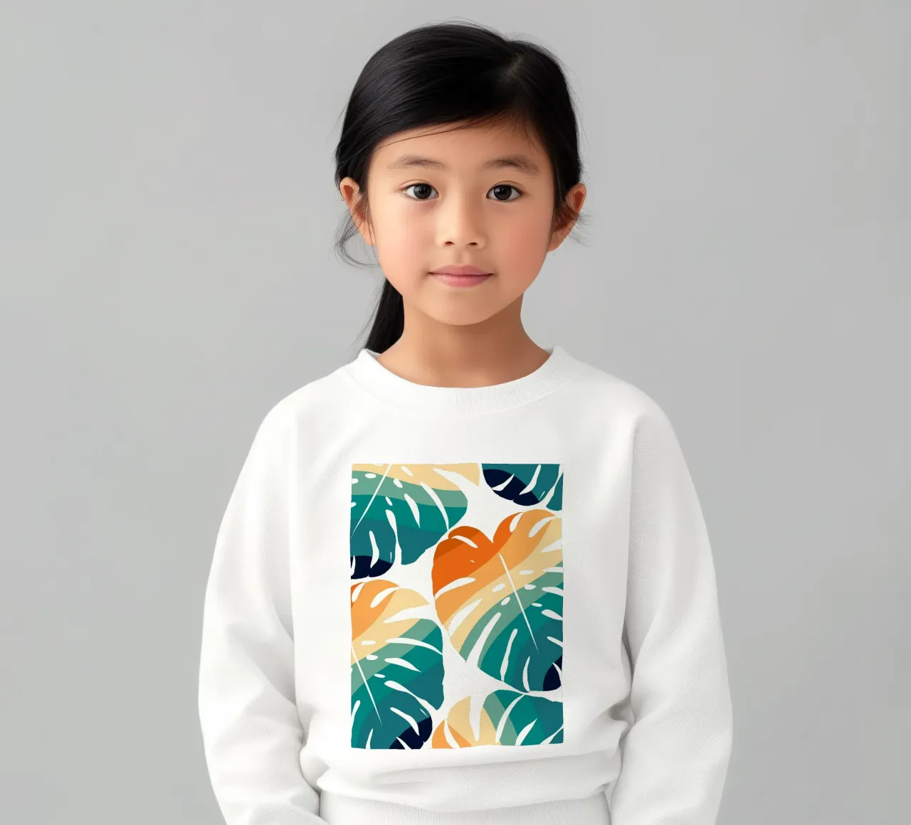 Monstera Retro Pattern felpa bambino da BasicShopByBell